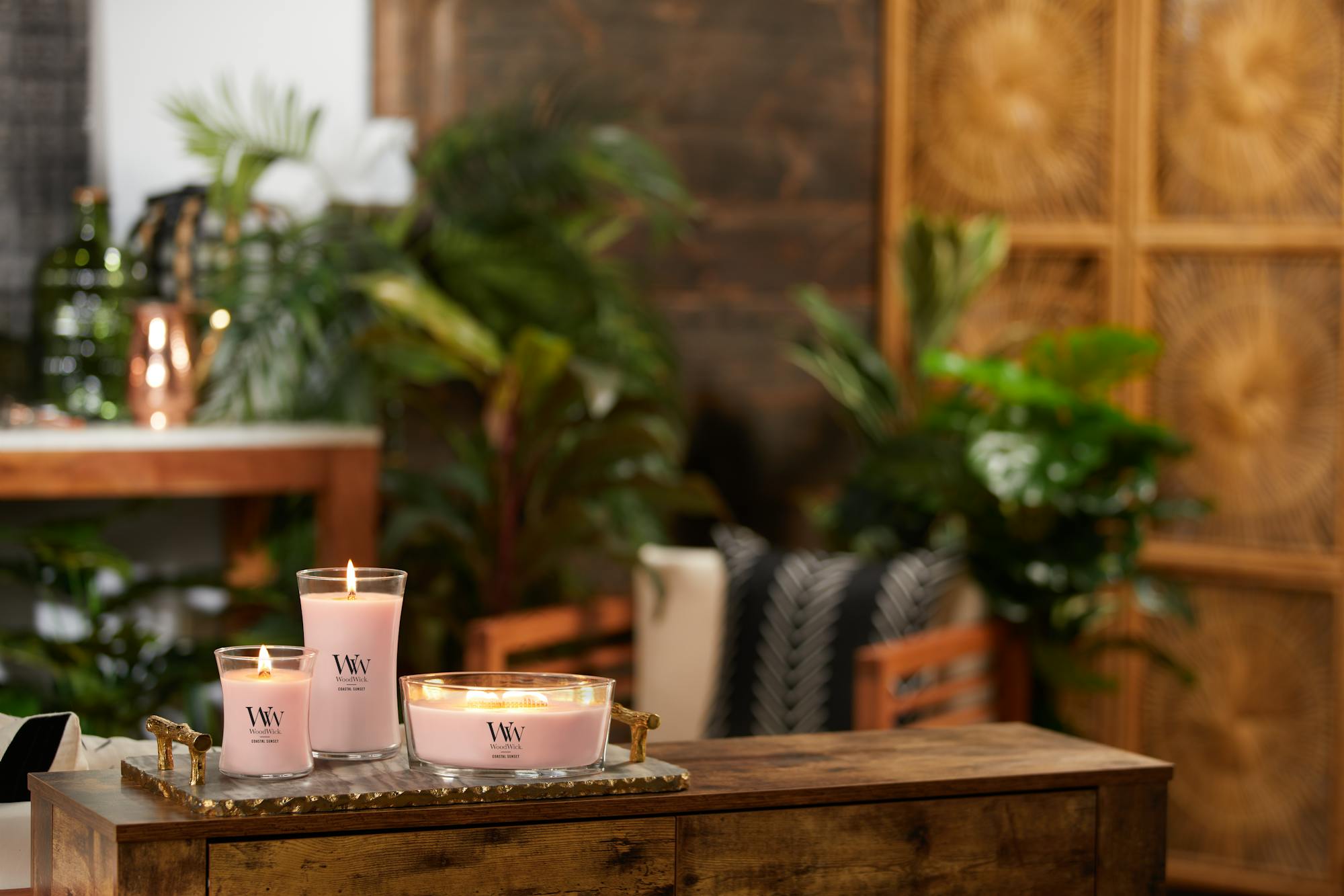 Vanilla & Sea Salt WoodWick® Large Hourglass Candle - Large