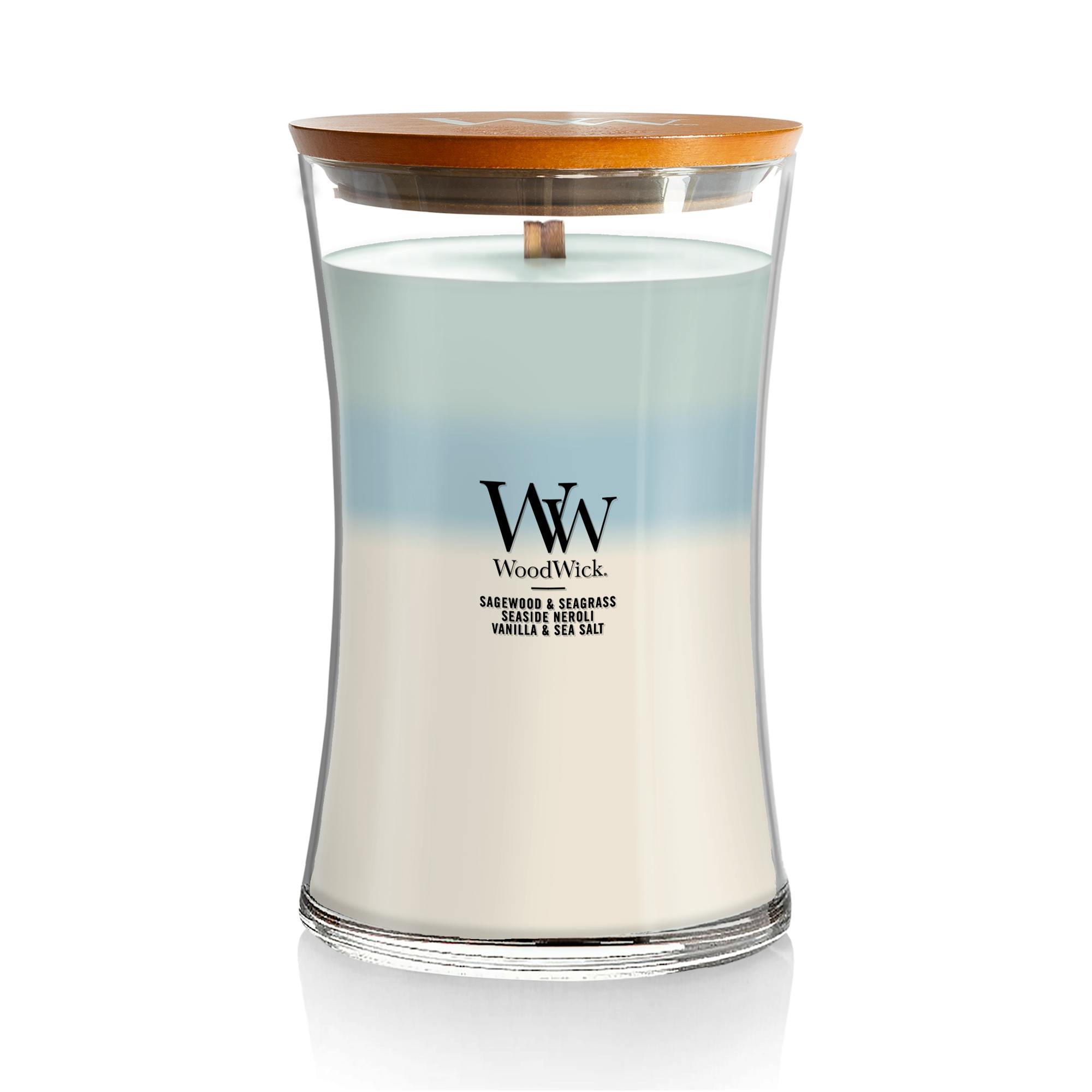 帯付き！ザ・ファイアーマン/ ストロベリーズ・オーシャンズ・シップス・フォレスト Shoreline Trilogy WoodWick® Medium Hourglass Trilogy Candle