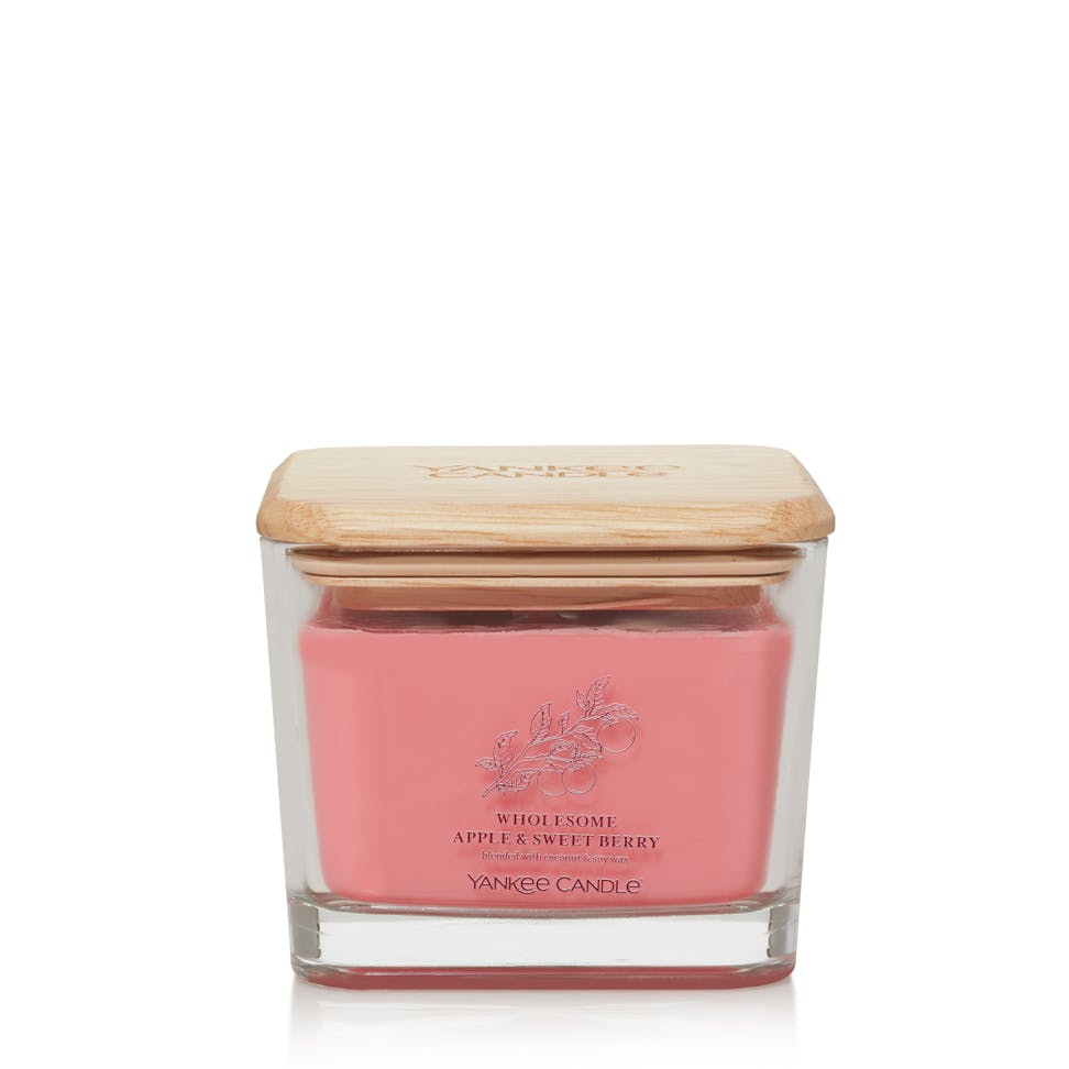 well living collection wholesome apple and sweet berry medium square candle