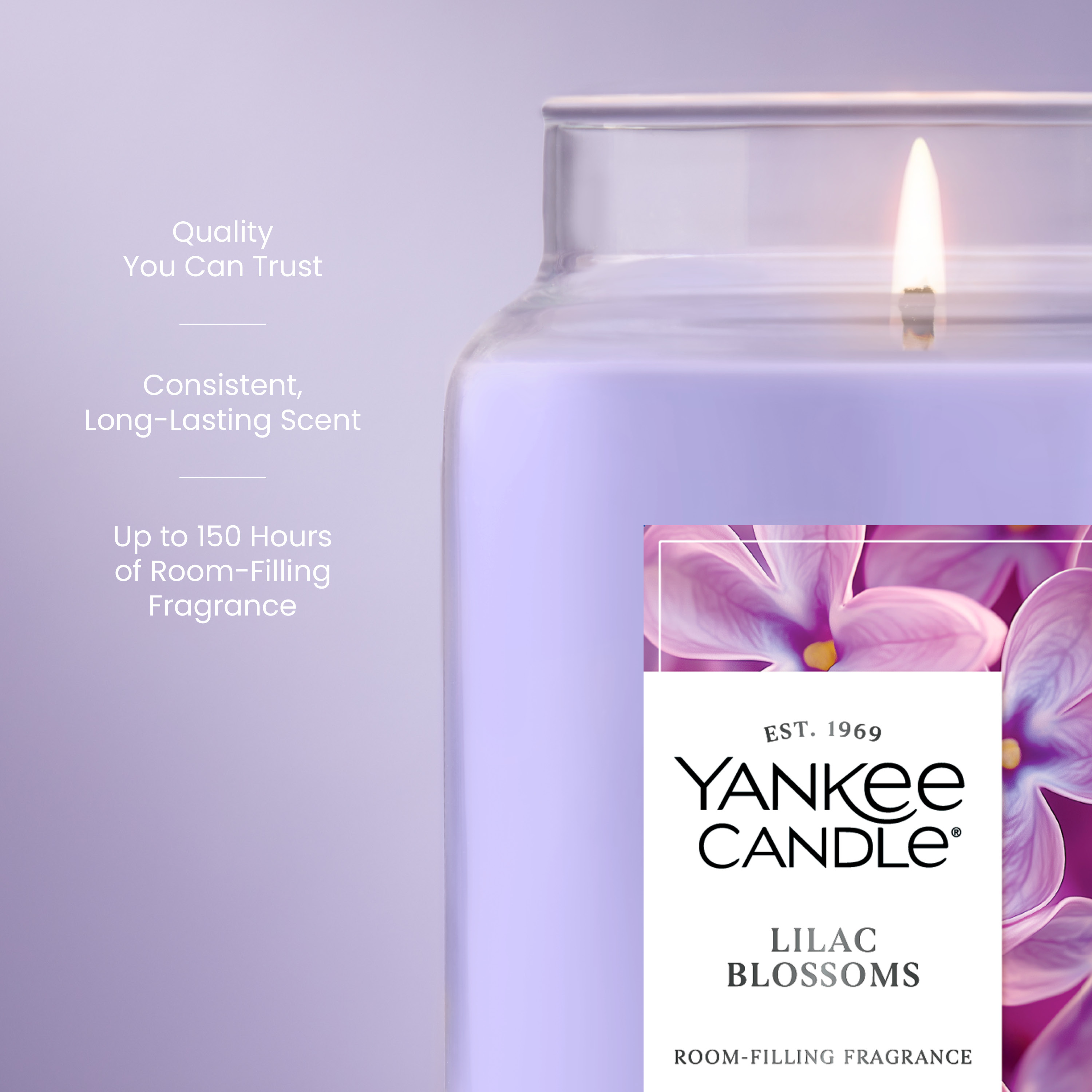 Yankee Candle Lilac Blossoms Large Jar Candle - Thumbnail 5