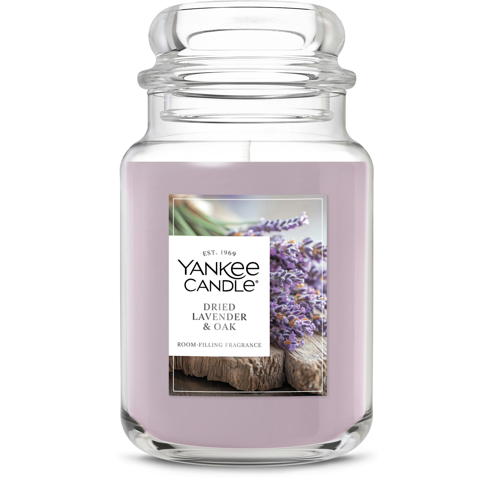 Yankee Candle Dried Lavender And Oak Original Large Jar Candles, 22 oz