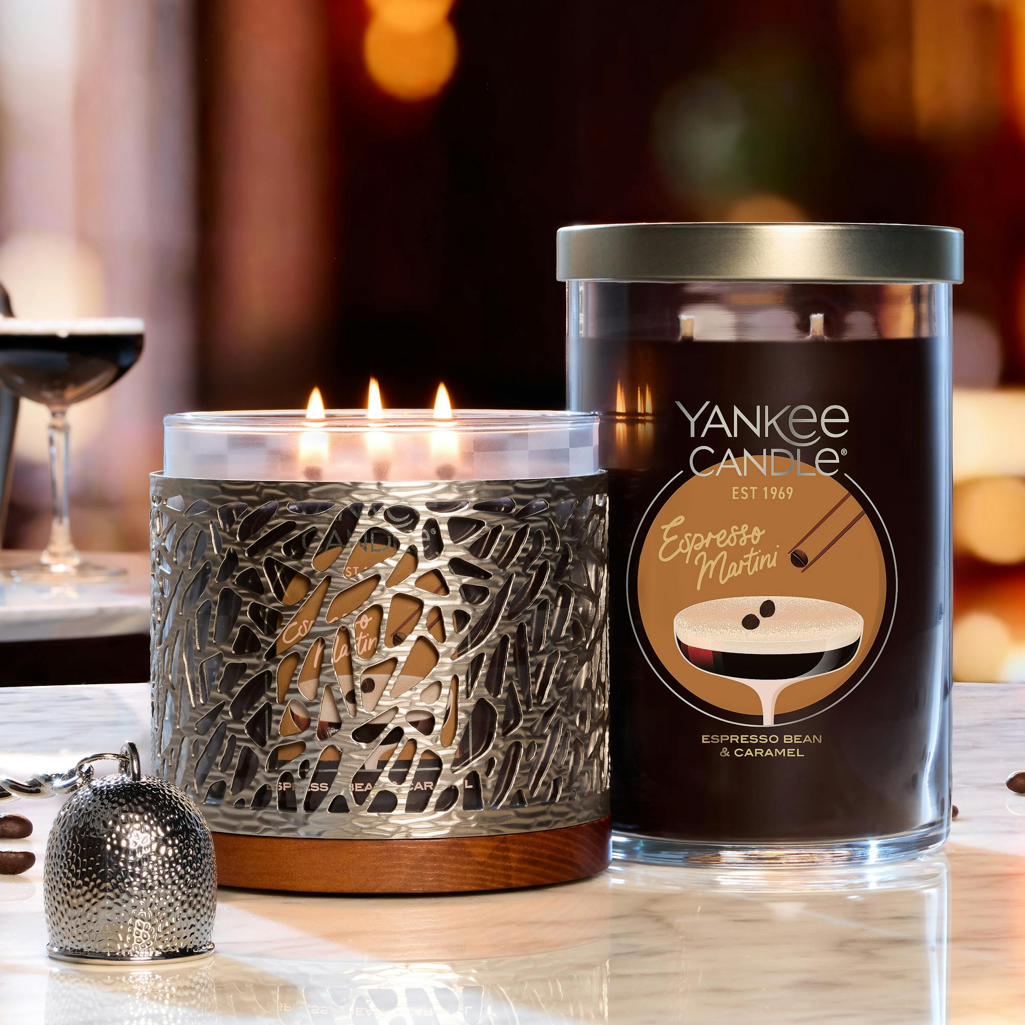 Yankee Candle Small Cocktail Metal Holder Jar Candle Holder