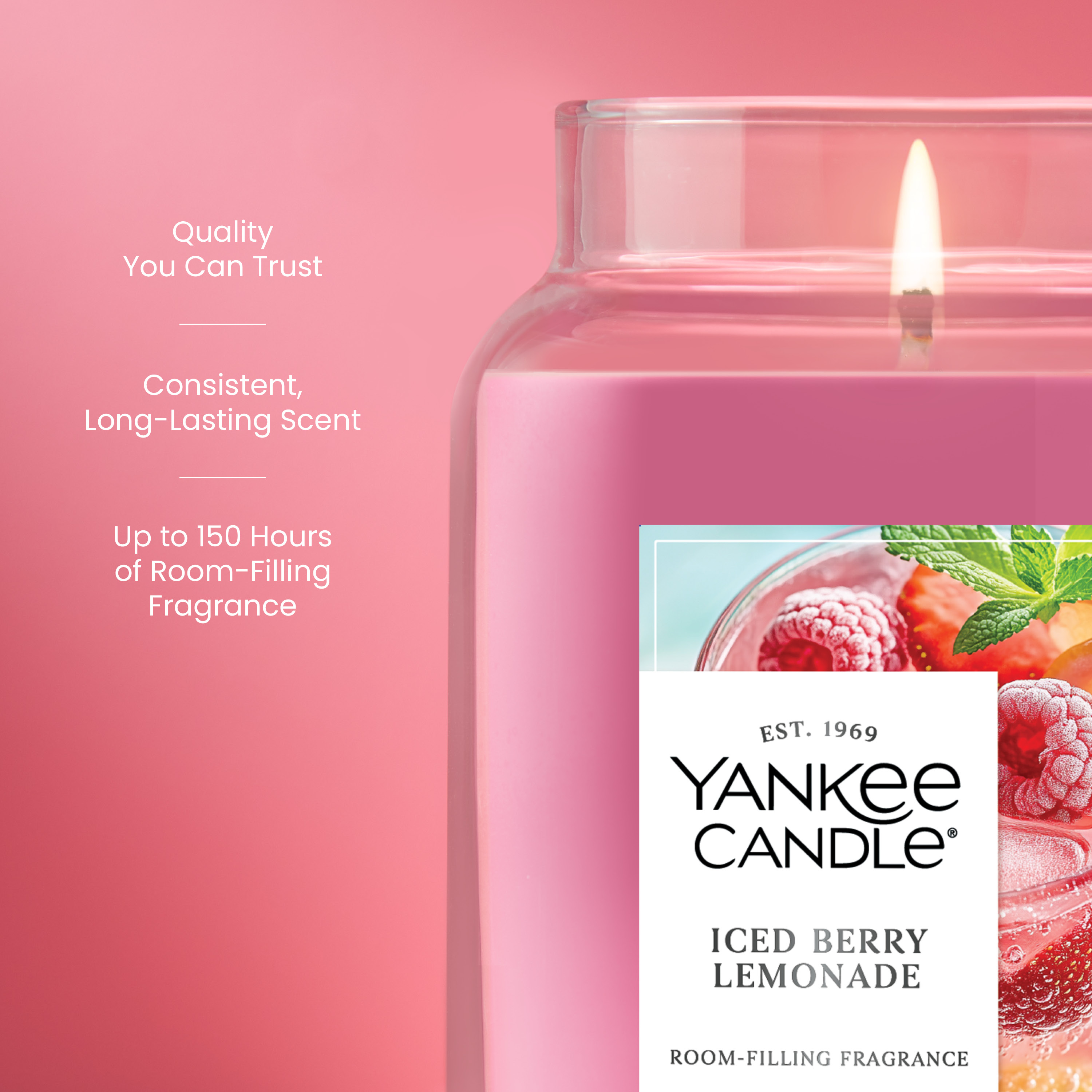 Iced Berry Lemonade Original Jar Candle - Thumbnail 3