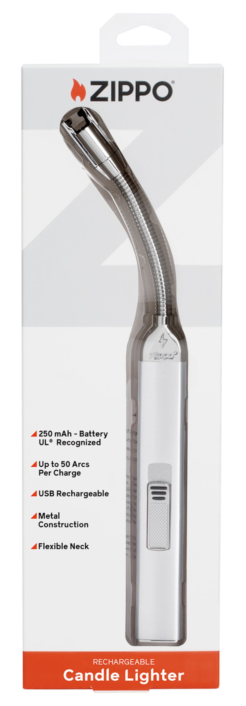 silver rechargeable zippo candle lighter