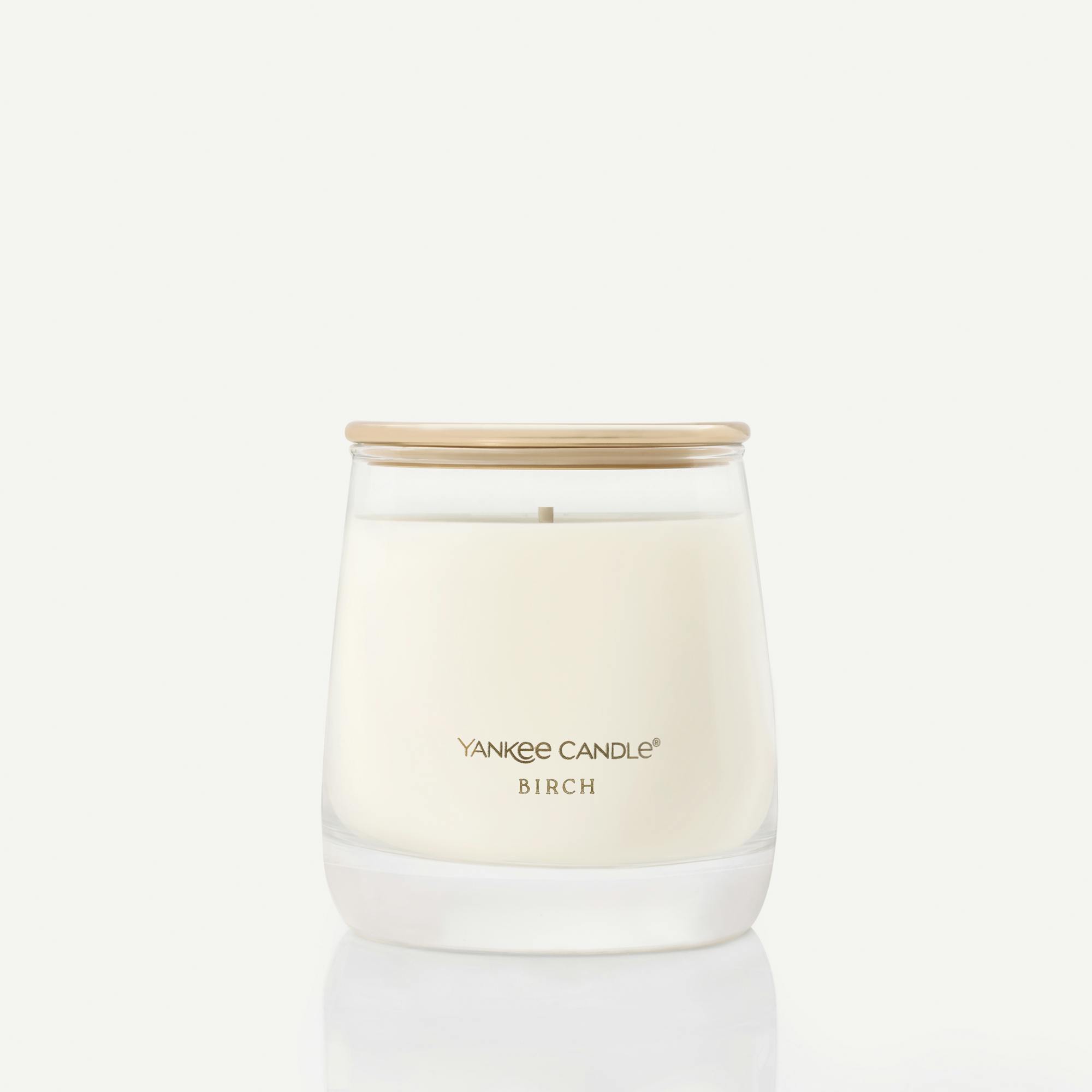 Yankee Candle Birch Premium Small Jar Candle, 7 oz In White