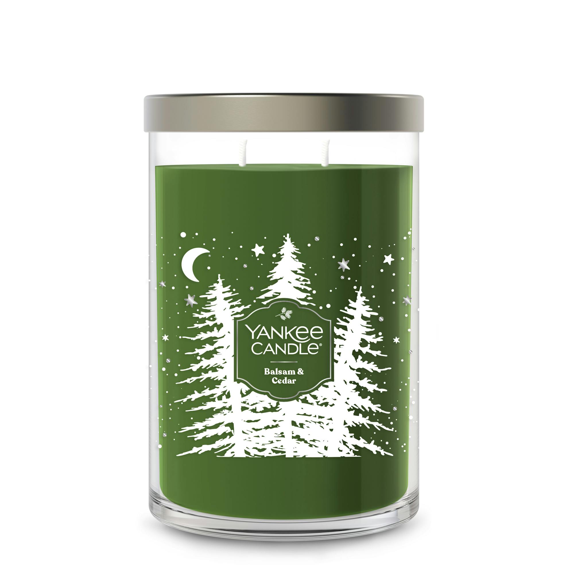 Yankee Candle Balsam And Cedar Large Tumbler Candle, 20 oz In Green