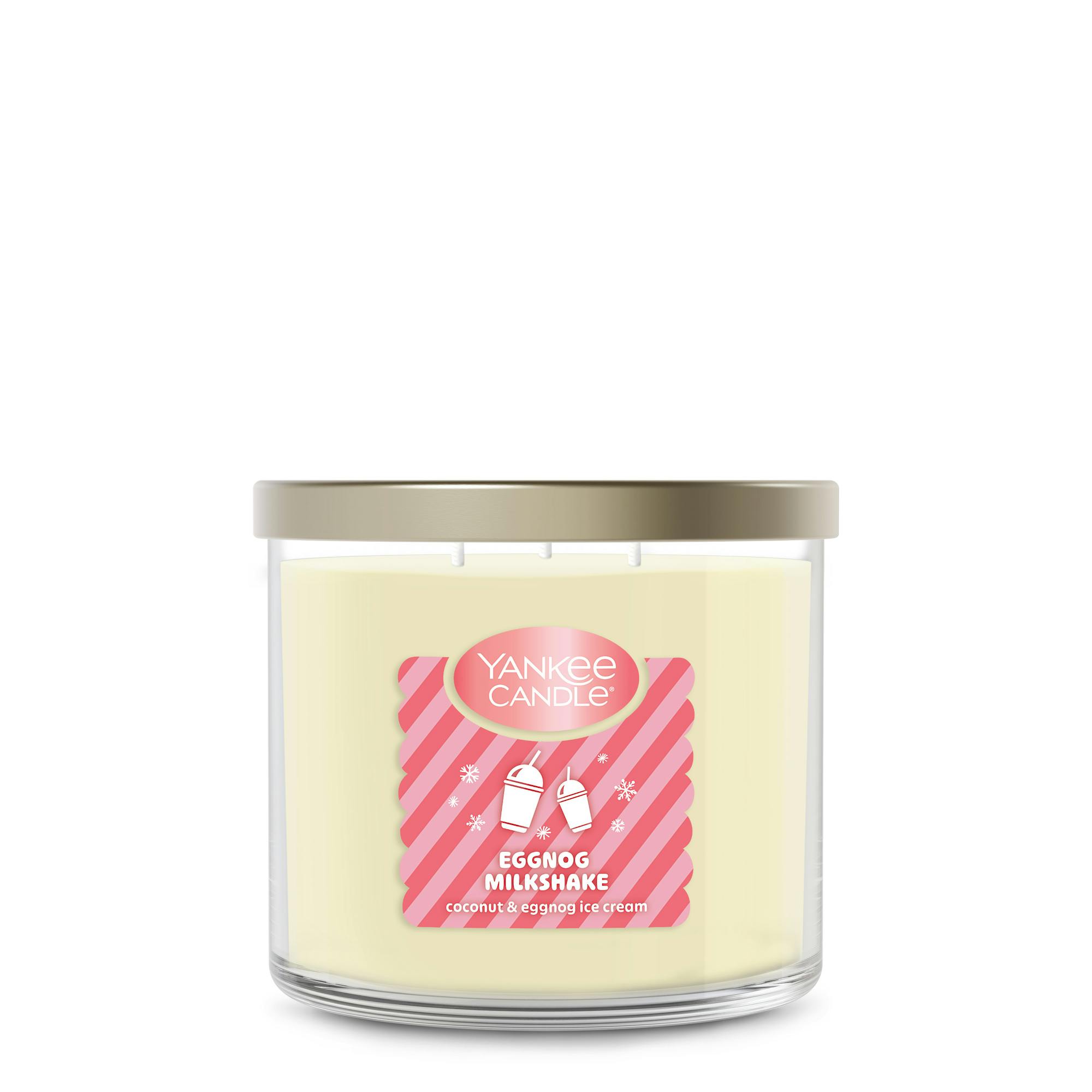 Yankee Candle Eggnog Milkshake 3-wick Candle, 14.5 oz In White