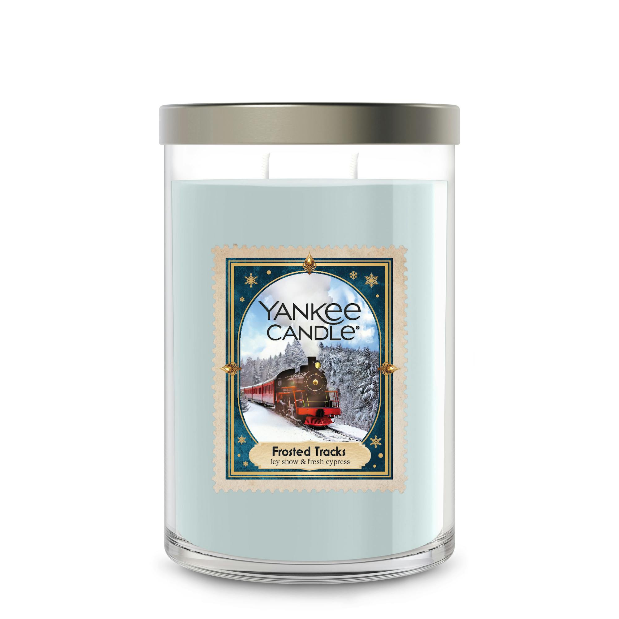 Yankee Candle Frosted Tracks Large Tumbler Candle, 20 oz In Blue