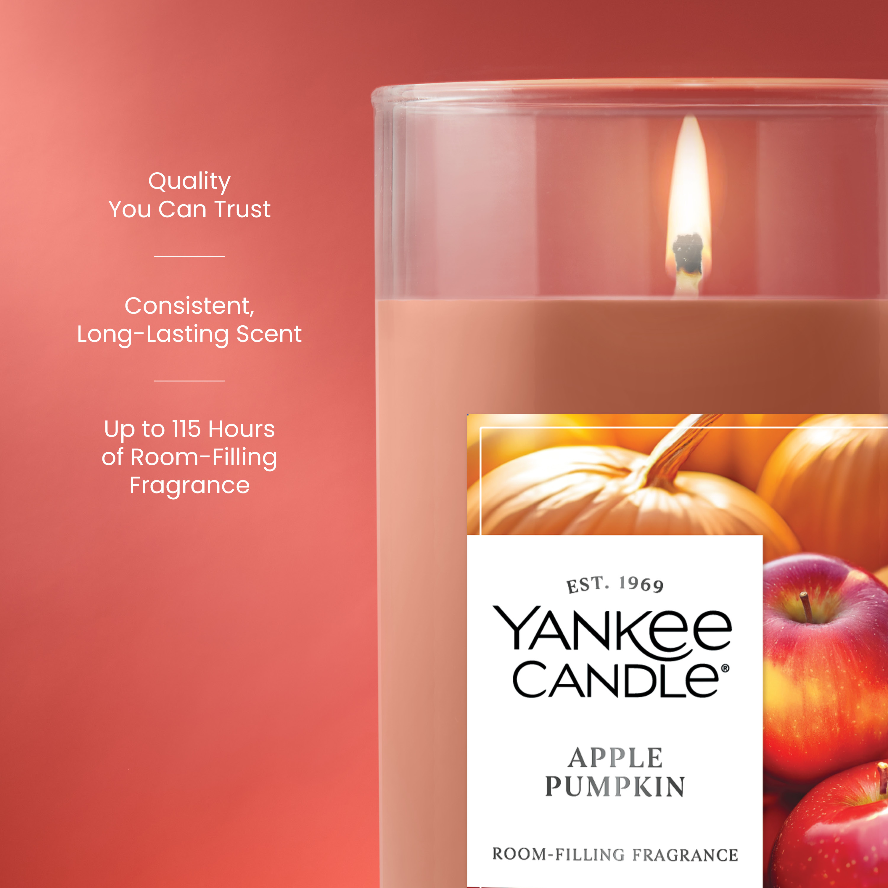 Spiced Pumpkin Signature Medium Pillar Candle - Thumbnail 5