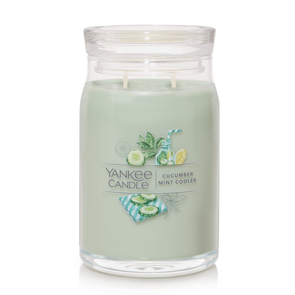 cucumber mint cooler signature large jar candle
