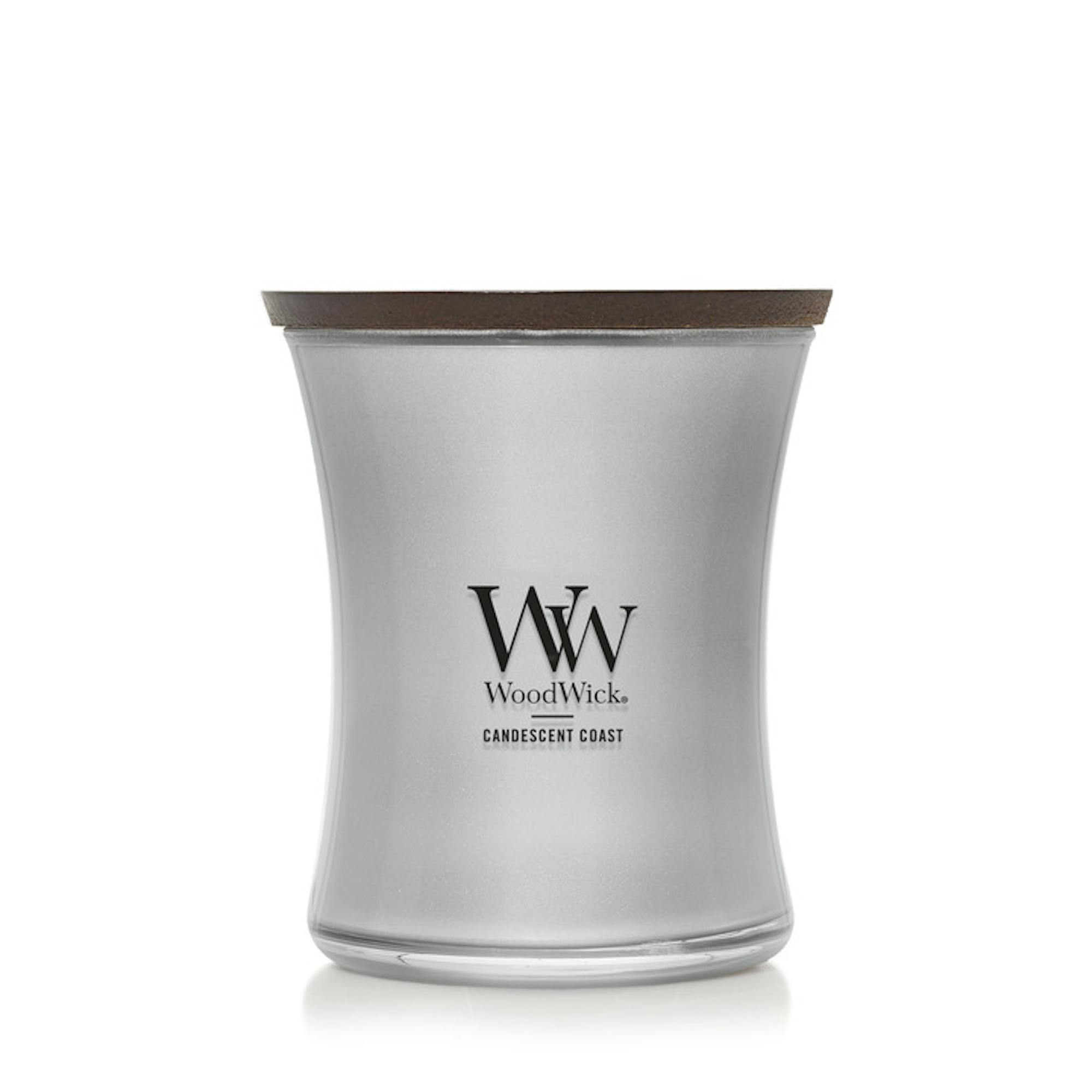 Woodwick Candescent Coast  Precious Metals Medium Hourglass Candle, 9,7 oz