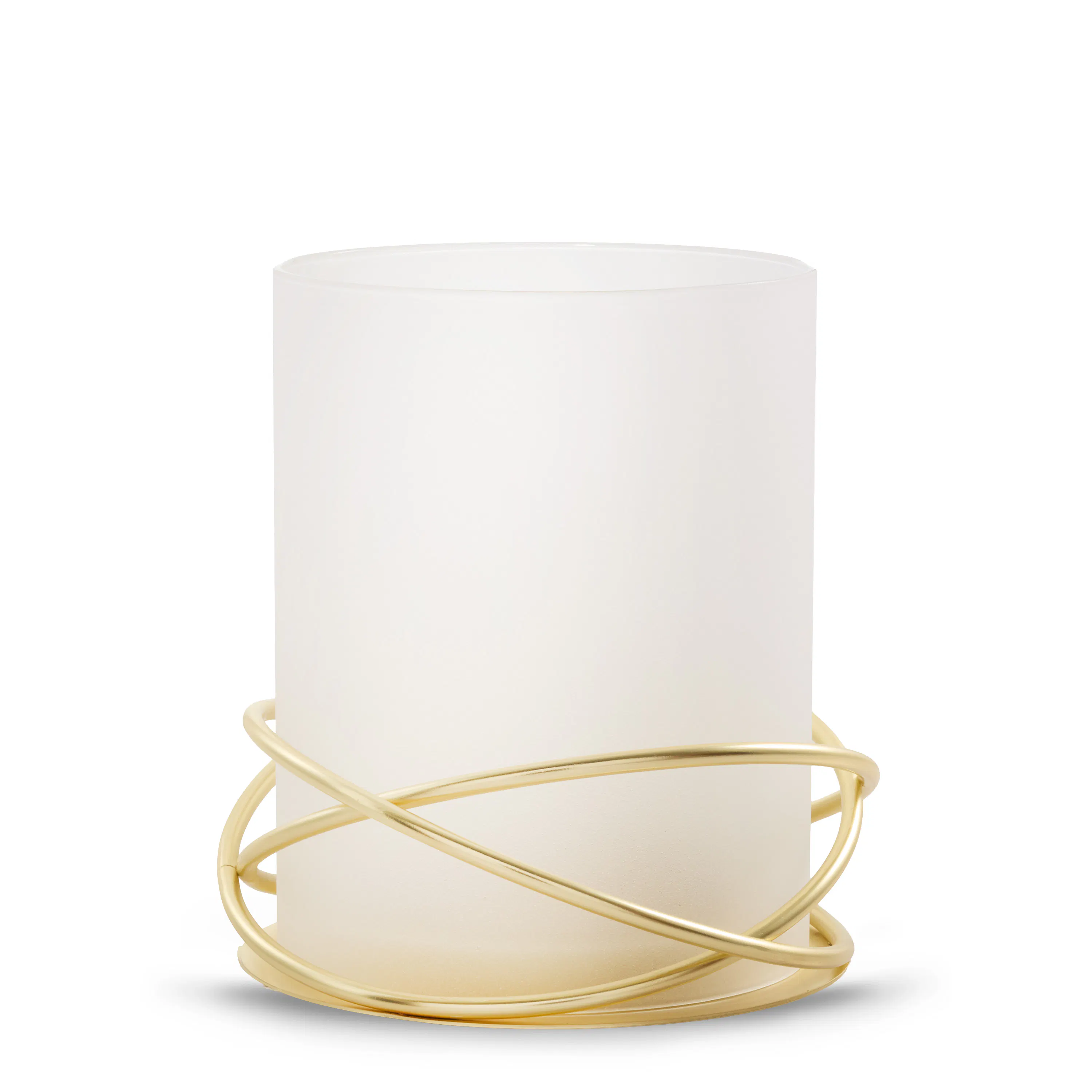 Golden Halo Jar Candle Holder