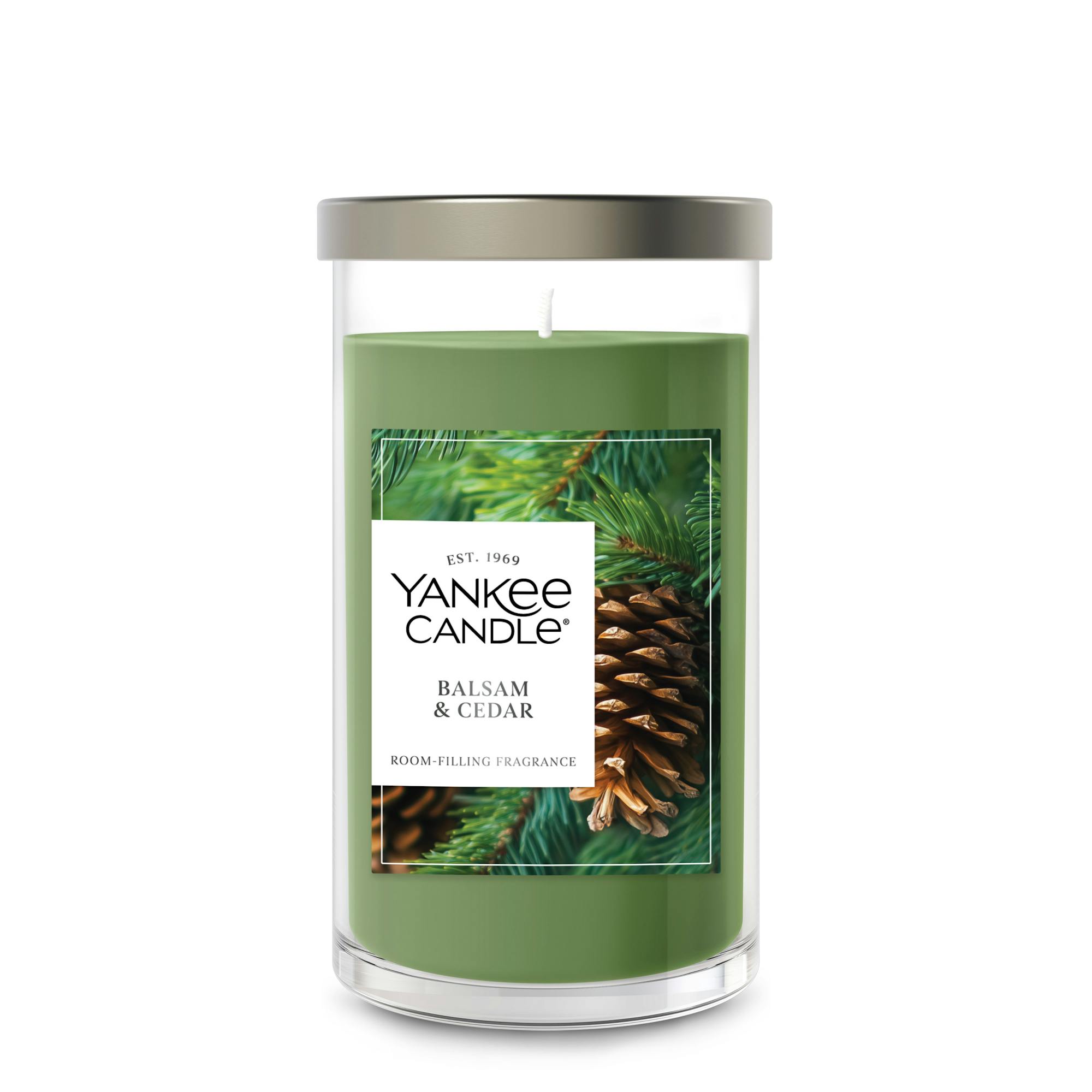 Yankee Candle Balsam And Cedar, 14.25 Oz, Medium In Green