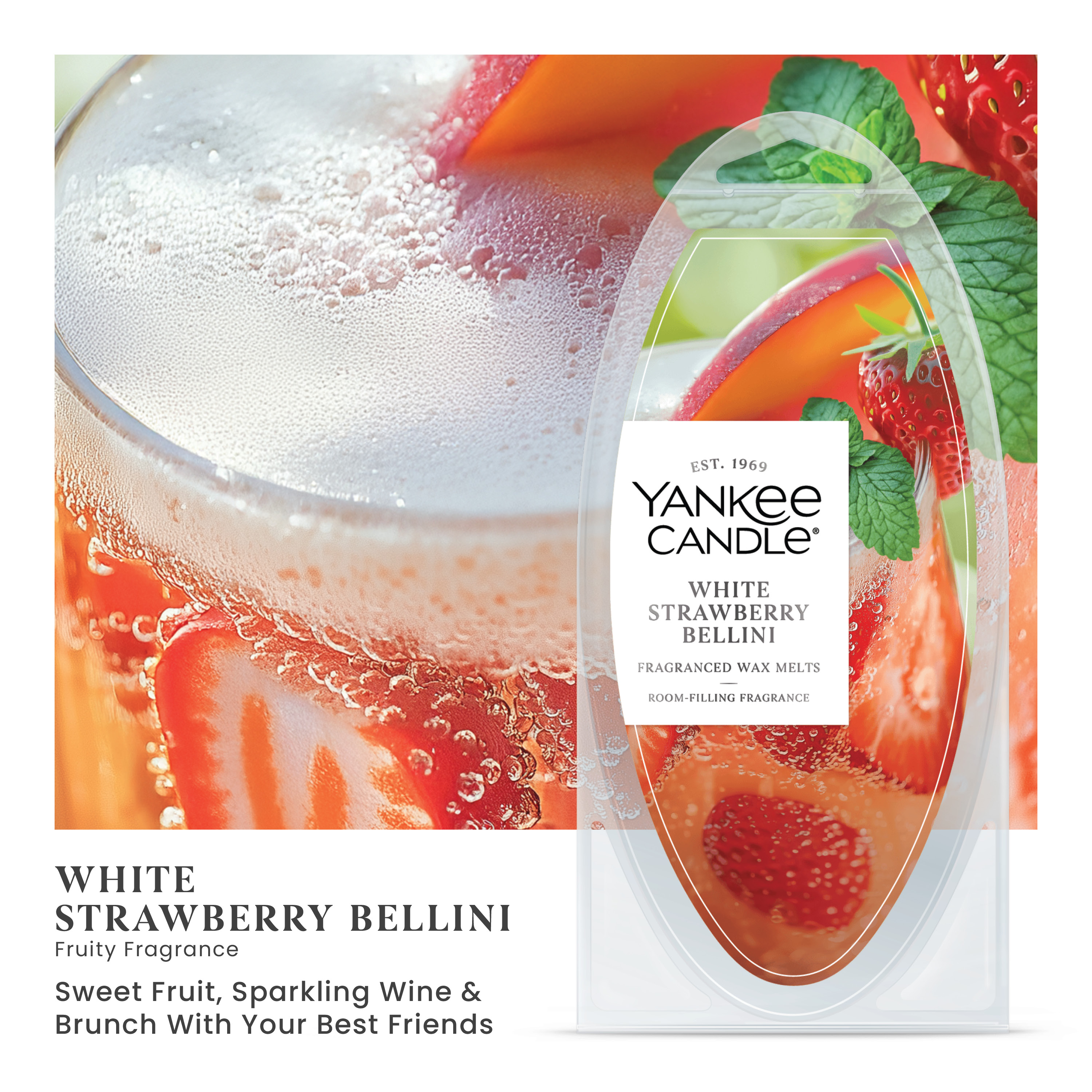 White Strawberry Bellini Wax Melts