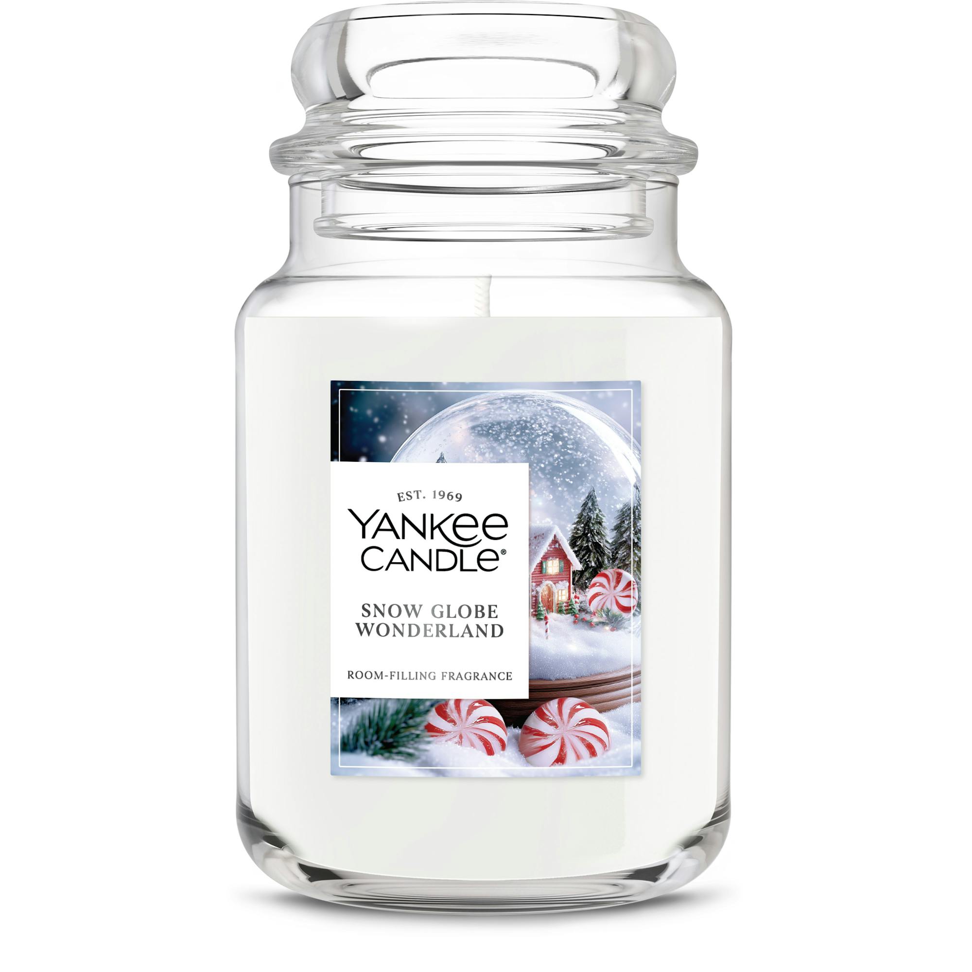 Yankee Candle Snow Globe Wonderland Original Large Jar Candles, 22 oz In White