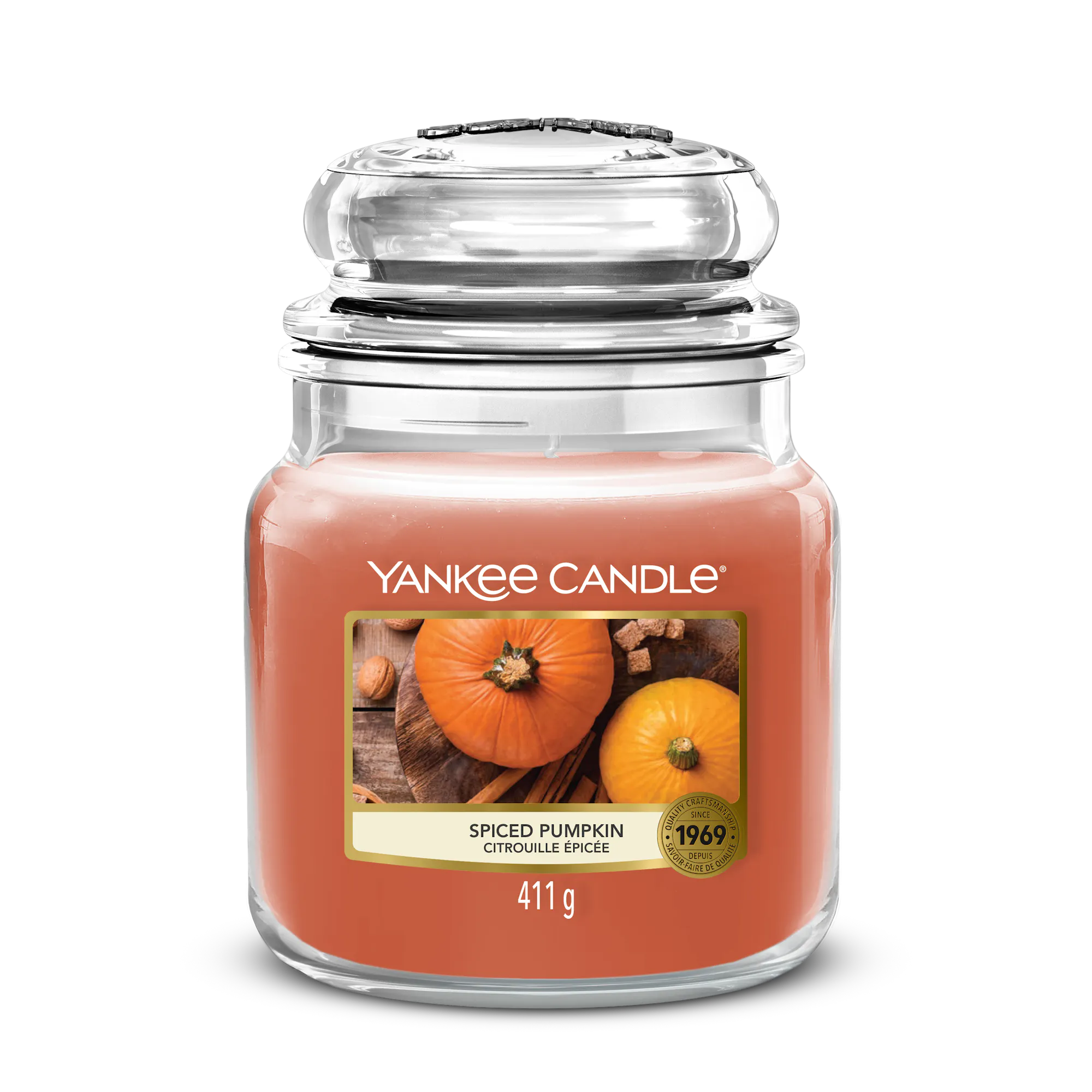 Spiced Pumpkin Candle Yankee Candle, Orange, 10.7cm x 12.7cm | Sweet & Spicy
