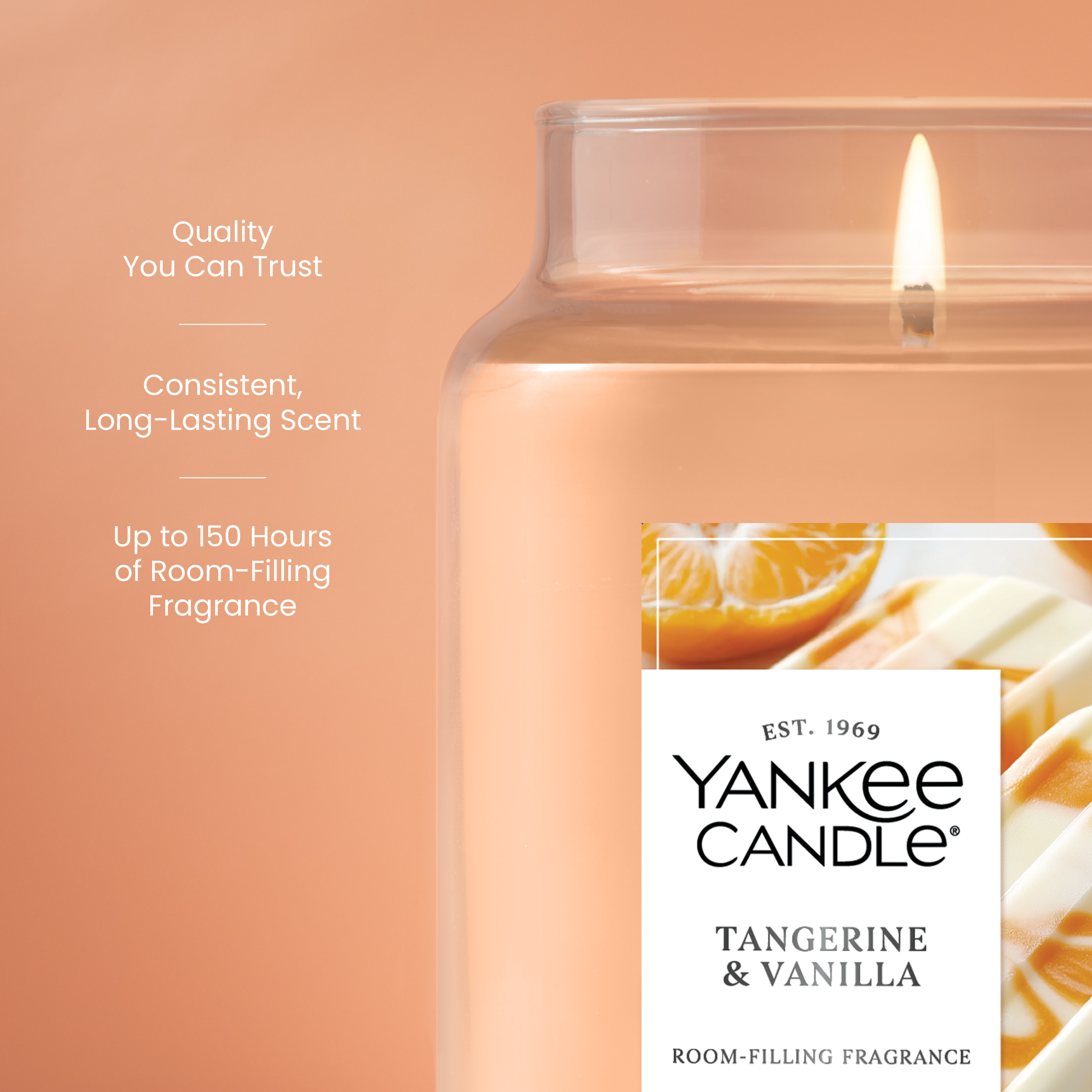 Tangerine & Vanilla Original Large Jar Candle - Thumbnail 3