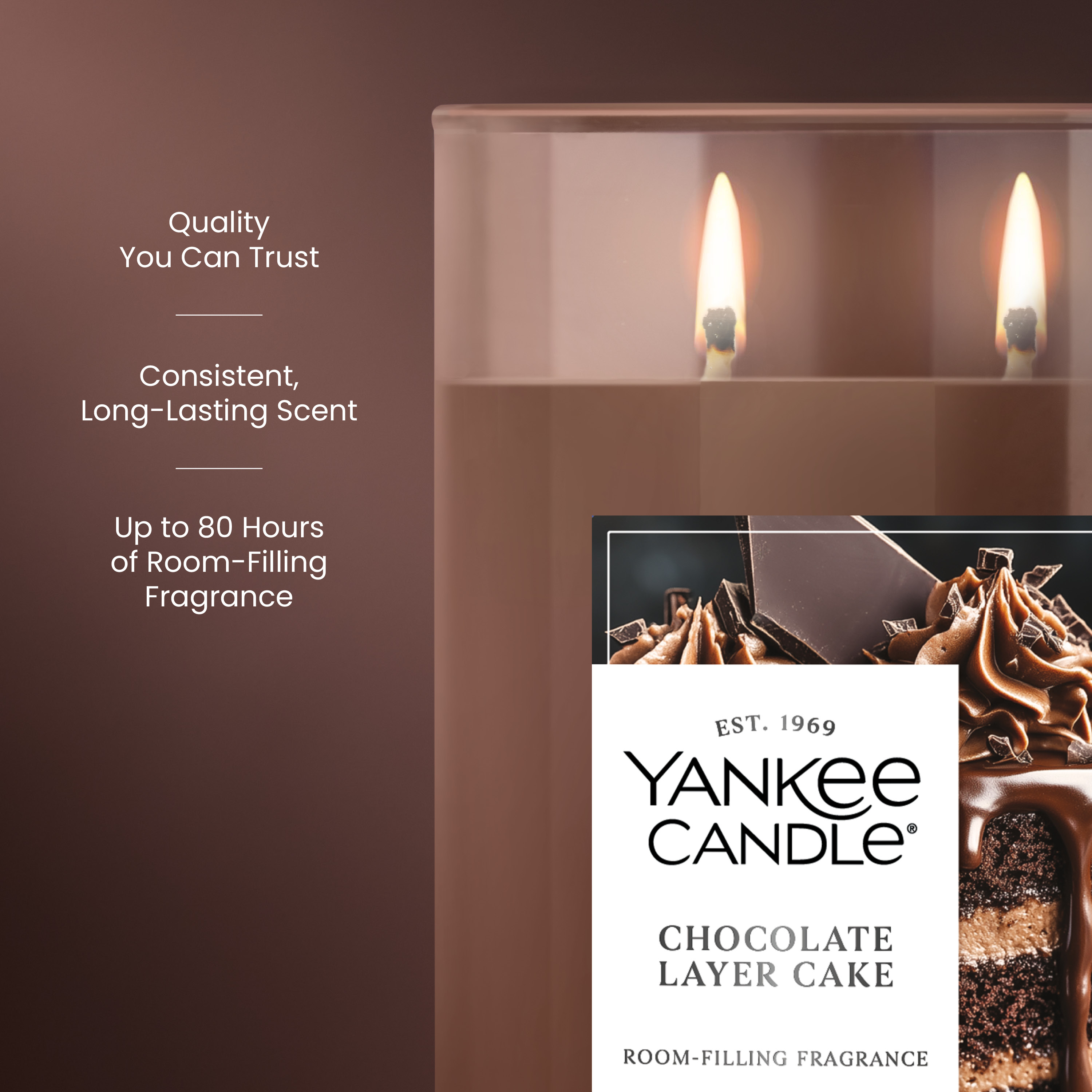 Yankee Candle Chocolate Layer Cake Classic Large Jar Candle - Thumbnail 5