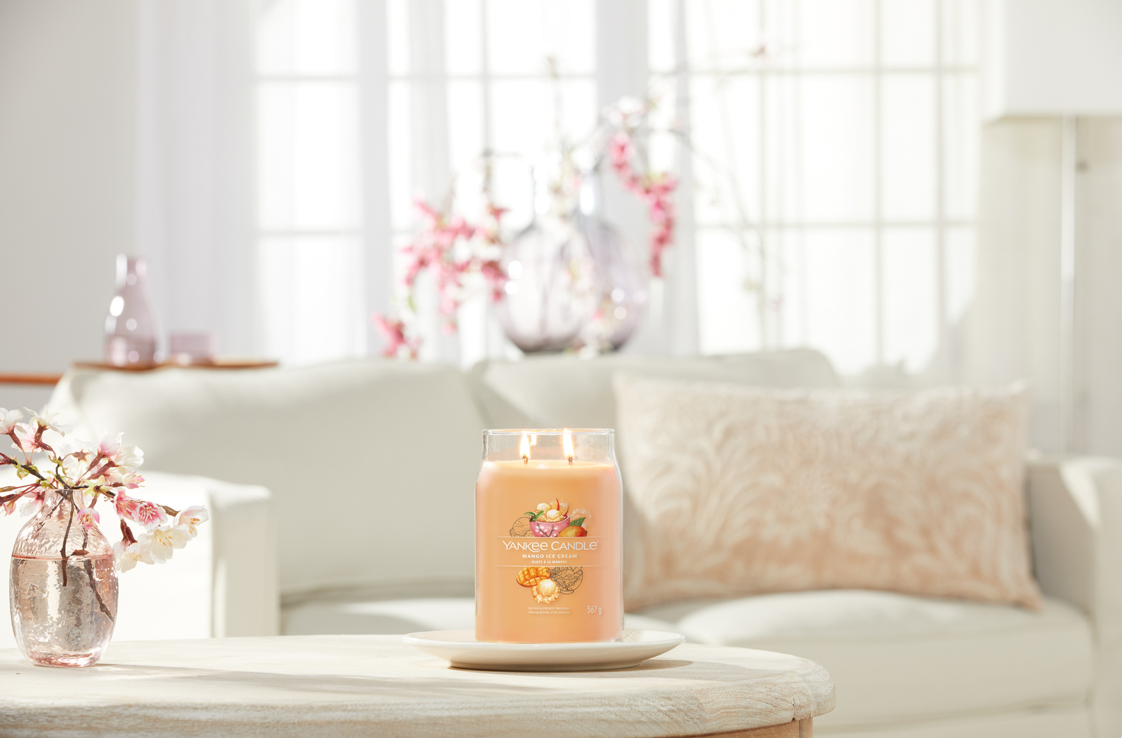 YANKEE CANDLE Mango Ice Cream Svíčka 625g