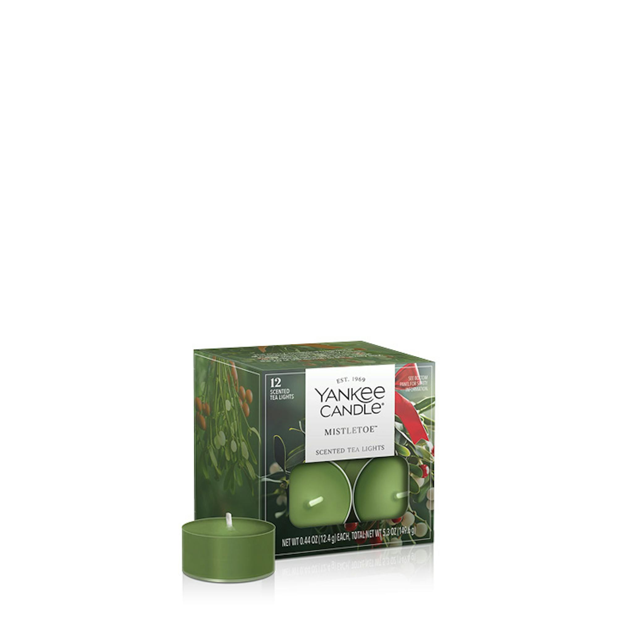 Yankee Candle Mistletoe Tea Light Candles, 0.44 oz Each