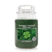Large lucky shamrock jar candle