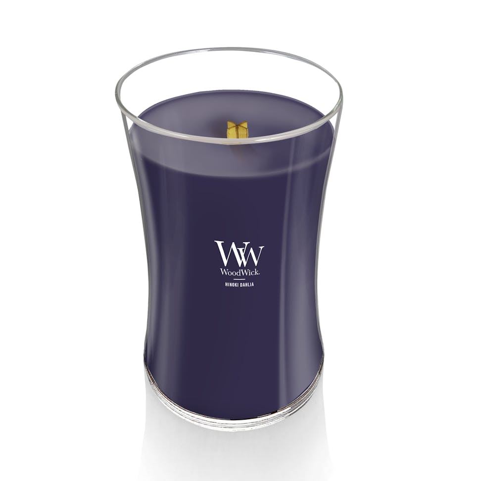 woodwick hinoki dahlia large hourglass candle