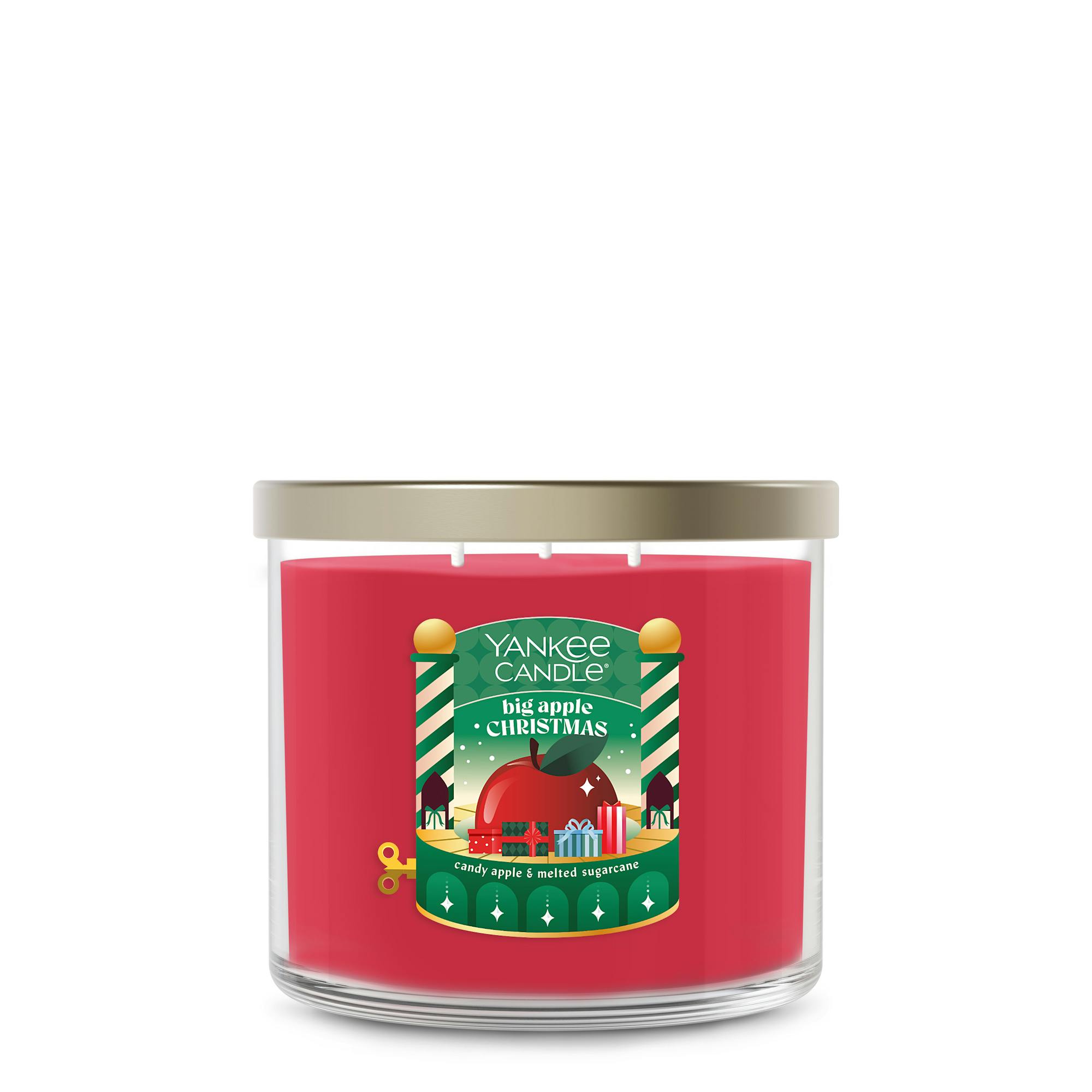 Yankee Candle Big Apple Christmas 3-wick Candle, 14.5 oz In Red