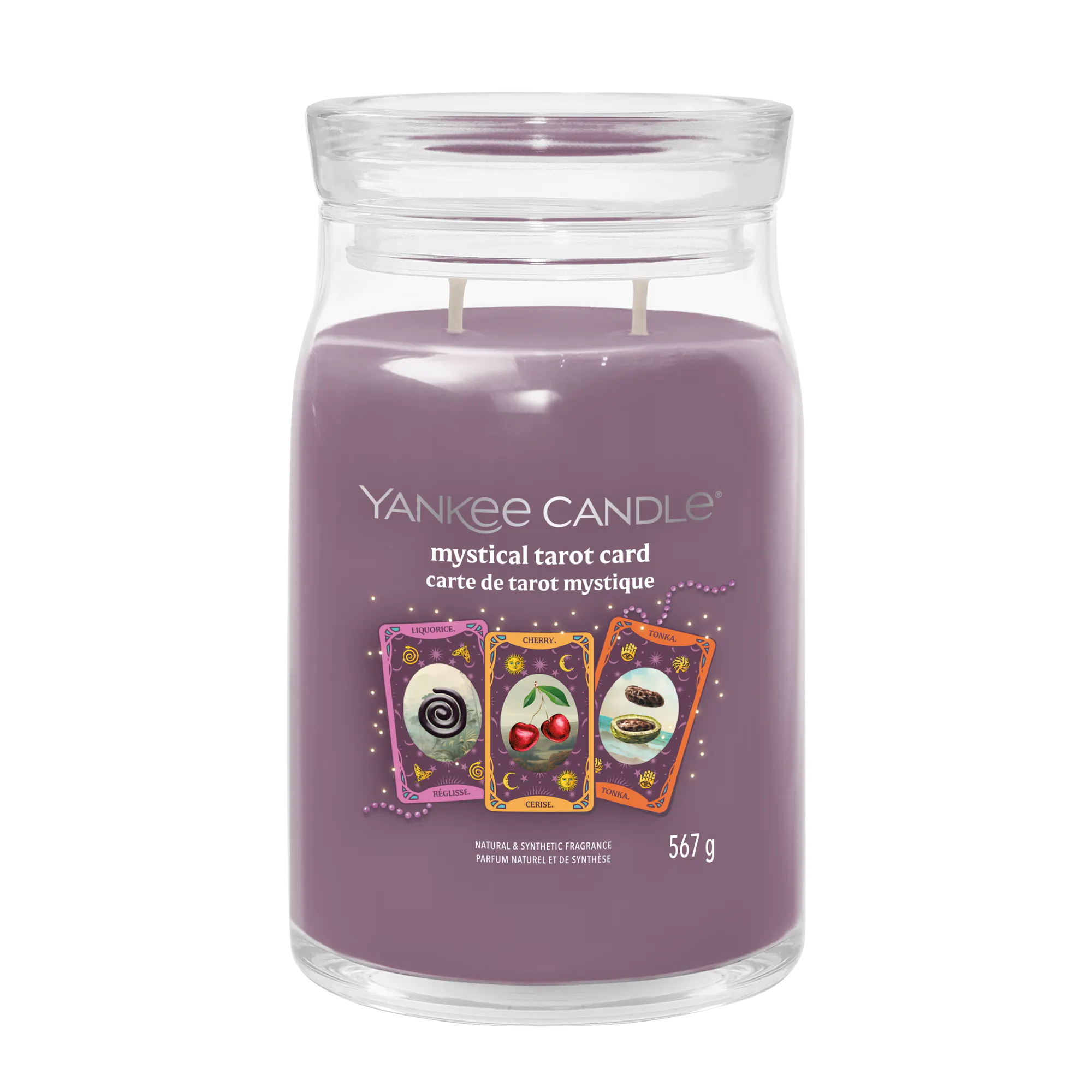 Mystical Tarot Card Candle Yankee Candle, Purple, 9.3cm x 15.7cm | Fruity