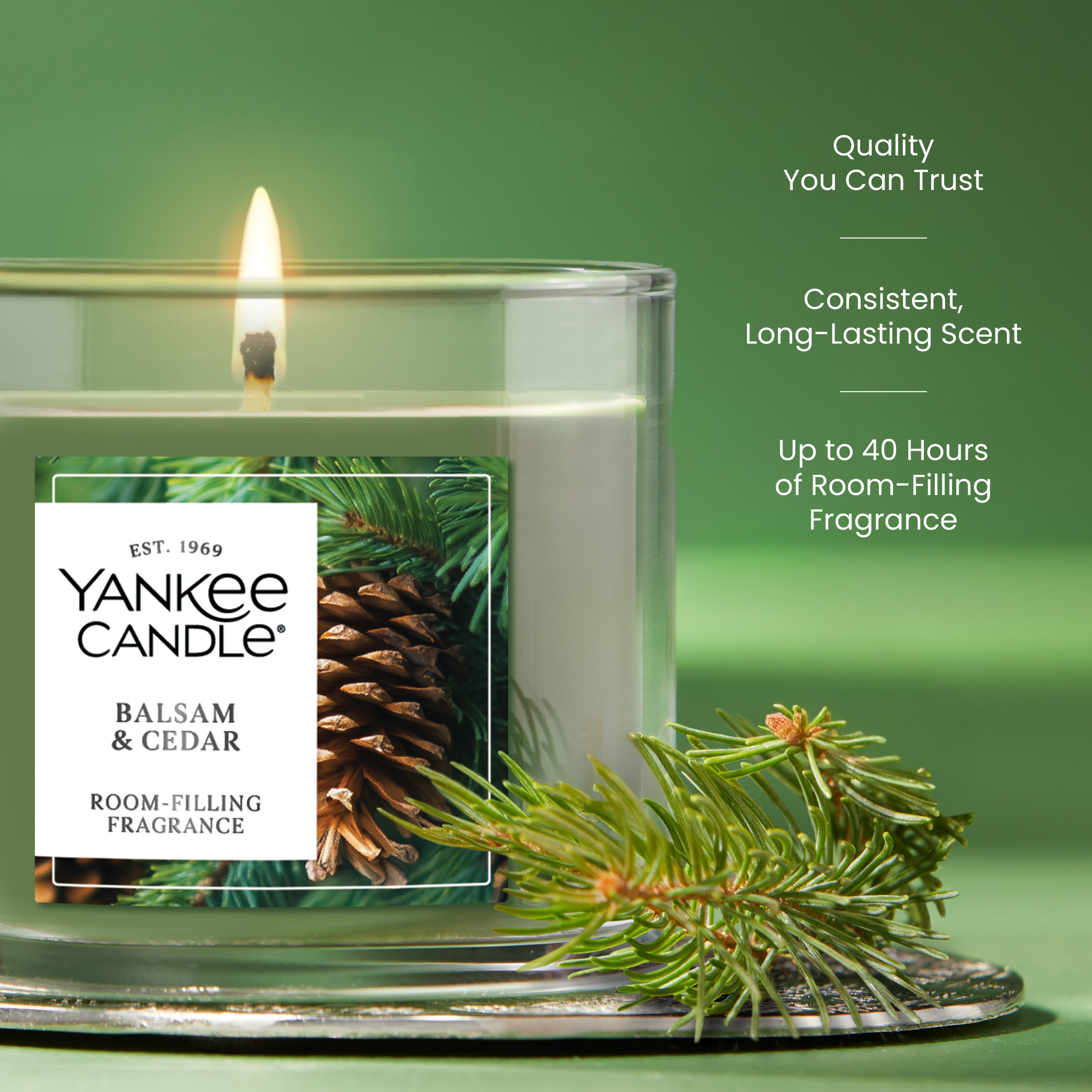 Yankee Candle Small Tumbler Balsam & Cedar - Thumbnail 5