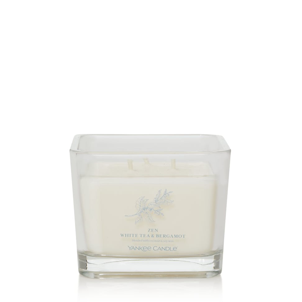 well living collection zen white tea and bergamot medium square candle
