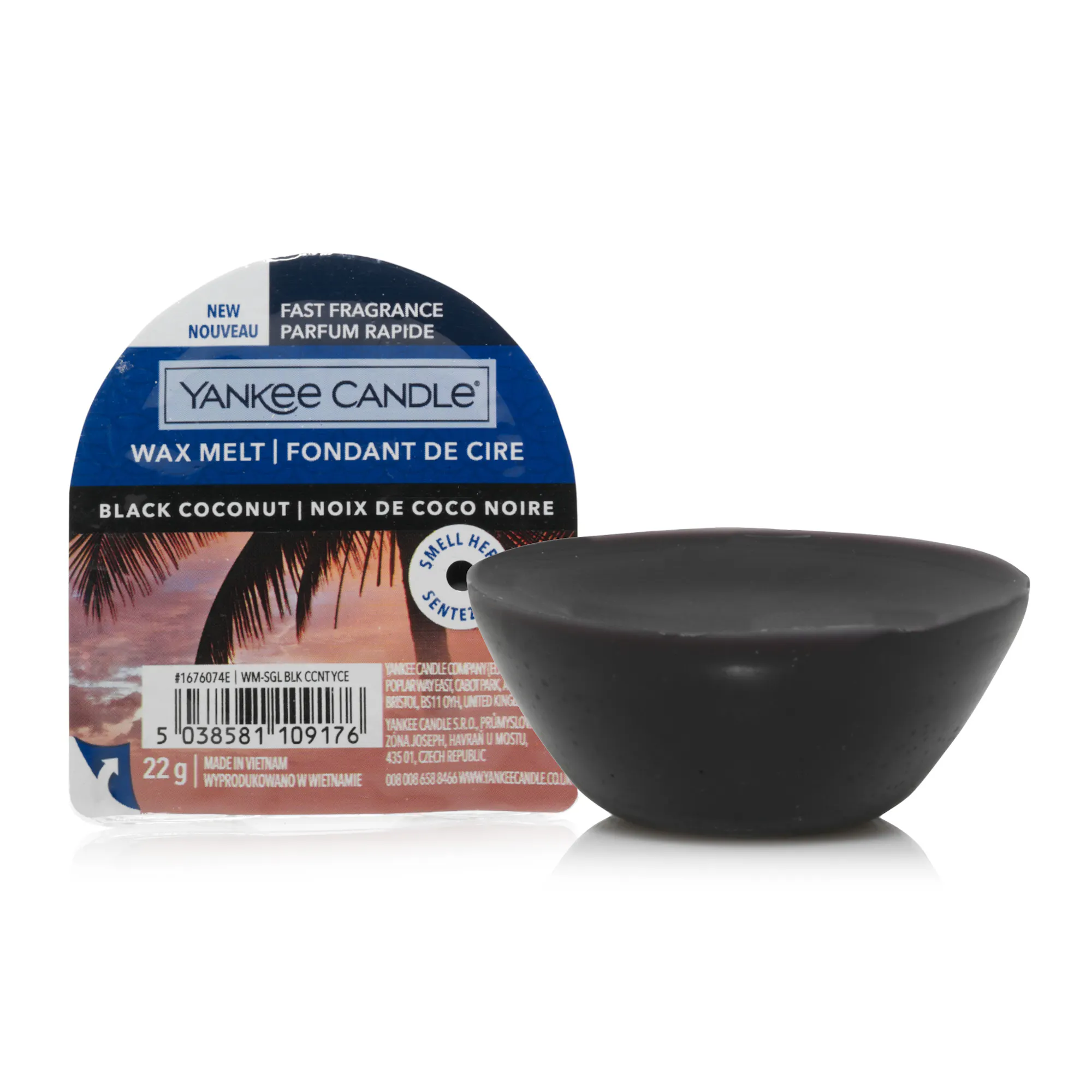 Black Coconut Wax Melt Wax Melt Yankee Candle, 5.6cm x 1.5cm | Floral