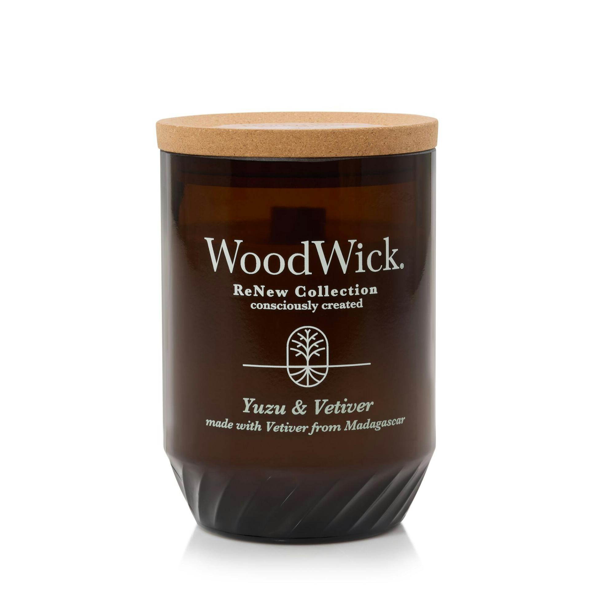 Woodwick Yuzu And Vetiver  Large Renew Candle, 13 oz
