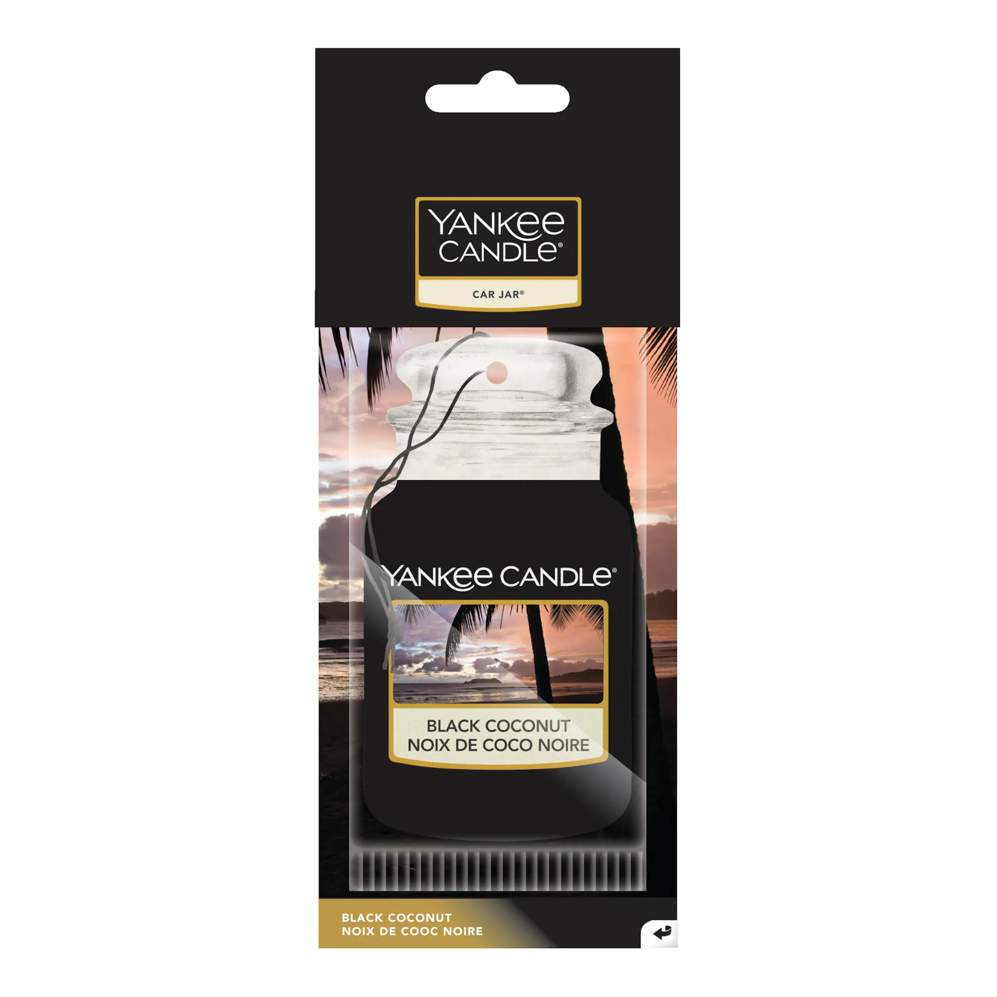 Black Coconut Car Air Freshener Car Jar® Yankee Candle, 7.8cm x 19.7cm | Floral