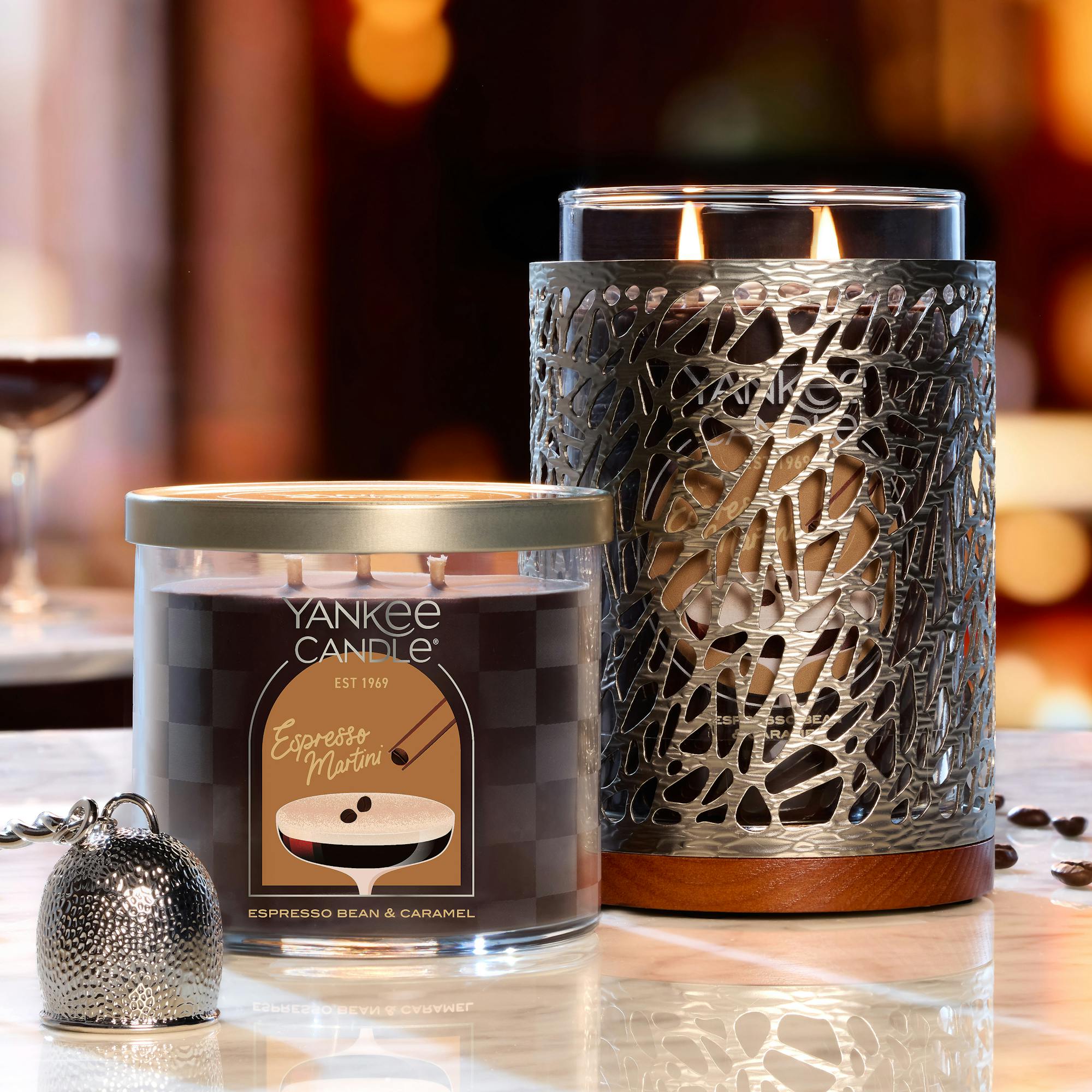 Yankee Candle Large Cocktail Metal Holder Jar Candle Holder