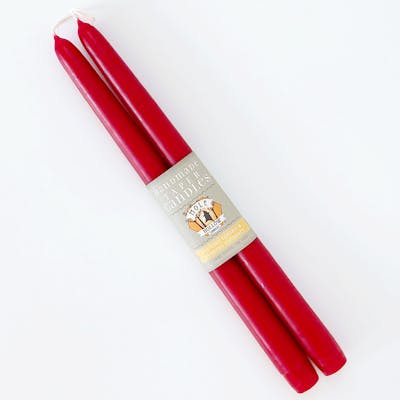 Handmade Unscented Red - 12" Tapers