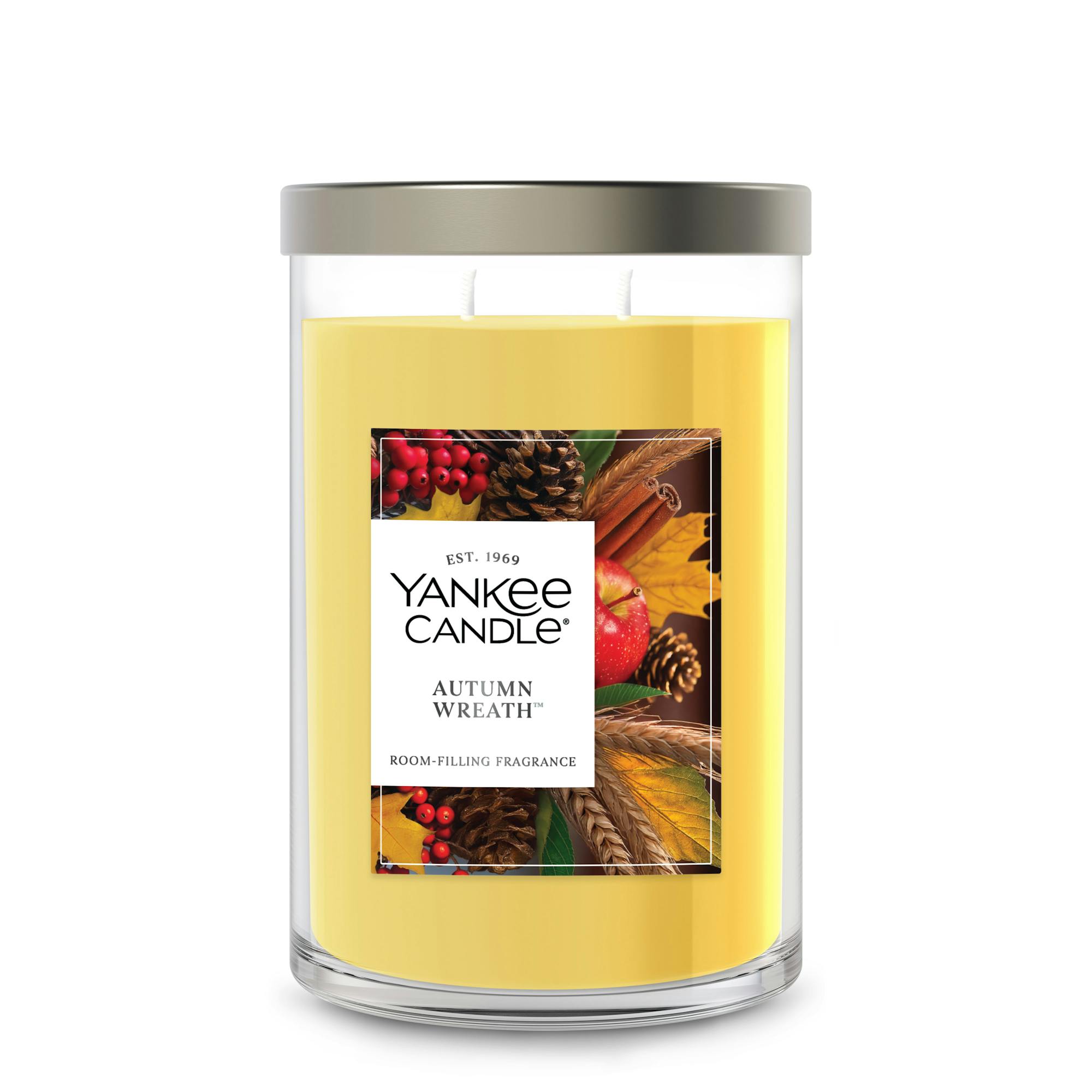 Yankee Candle Autumn Wreath Large Tumbler Candles, 20 oz In Yellow