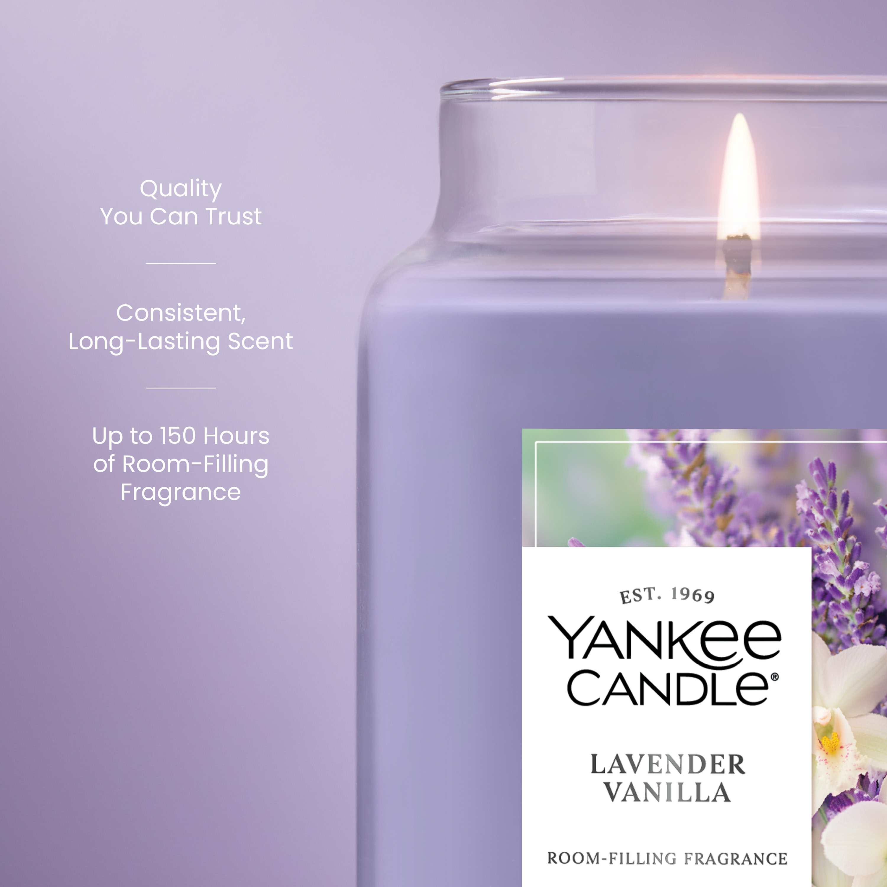 Yankee Candle Lavender Vanilla Original Large Jar Candle - Thumbnail 2