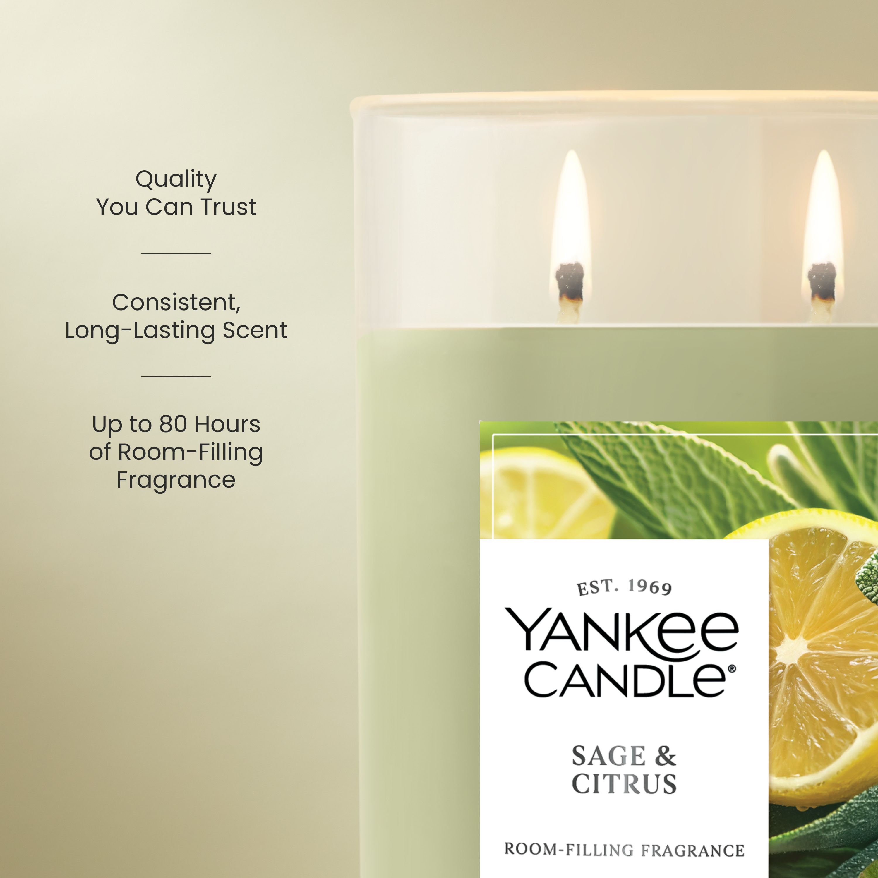 Sage & Citrus Large Tumbler Candle - Thumbnail 3