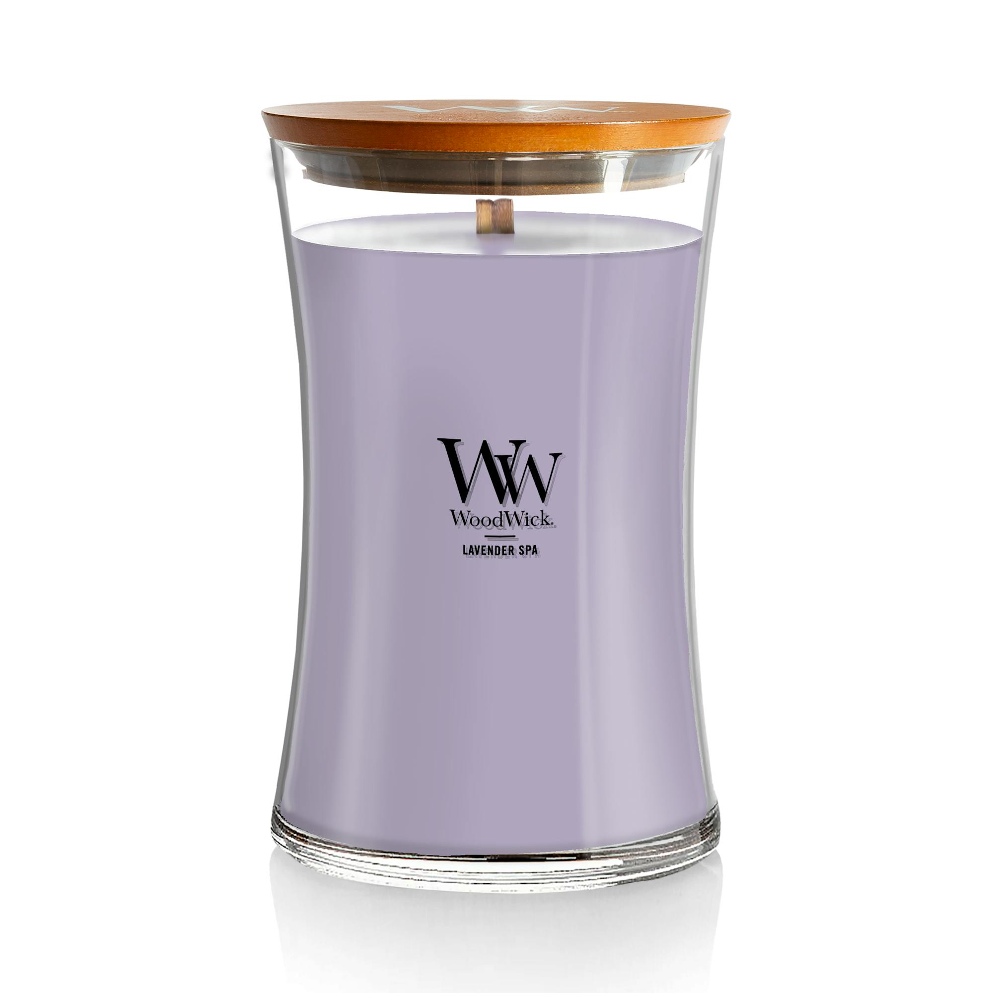 Woodwick Lavender Spa  Large Hourglass Candle, 215 oz