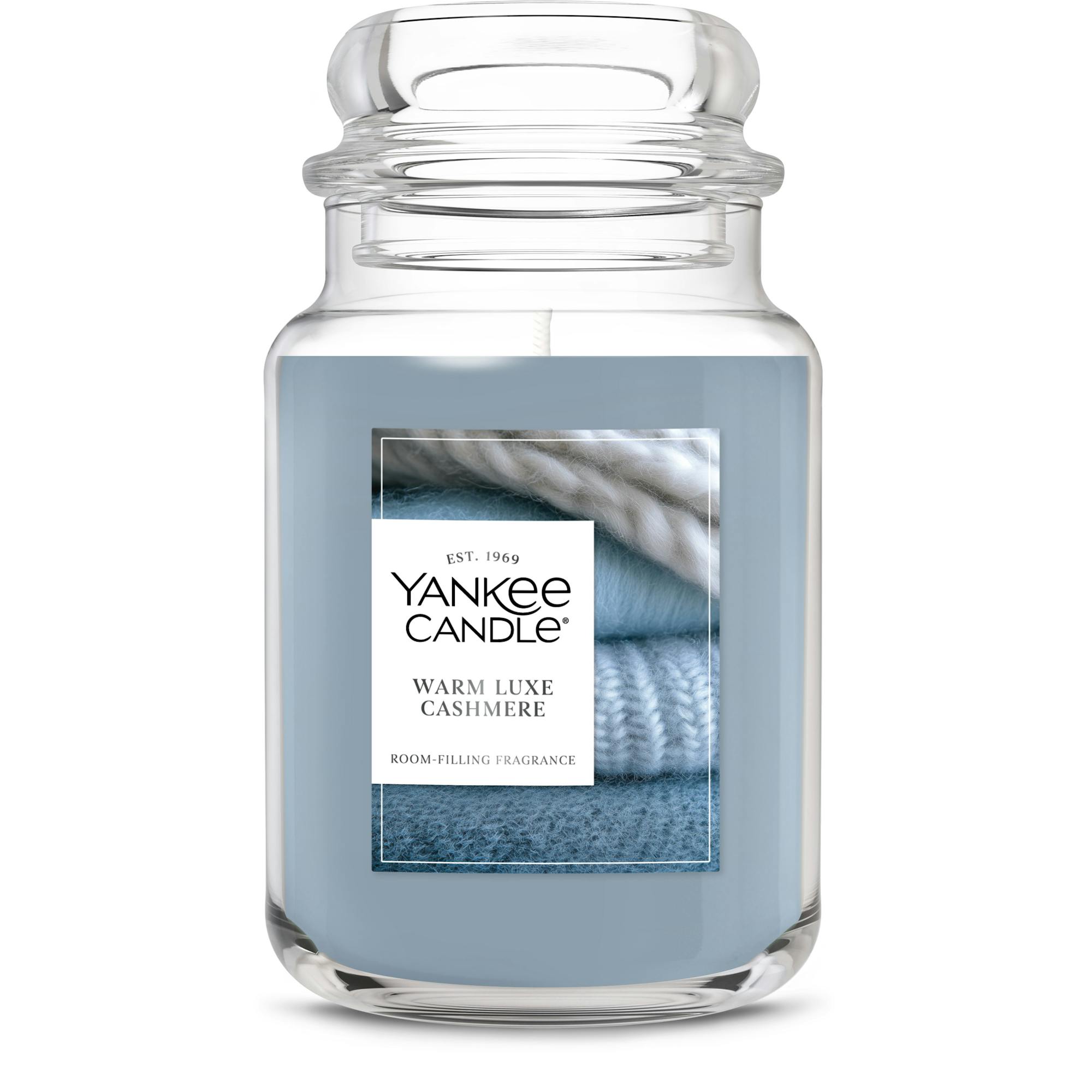 Yankee Candle Warm Luxe Cashmere Original Large Jar Candles, 22 oz In Blue