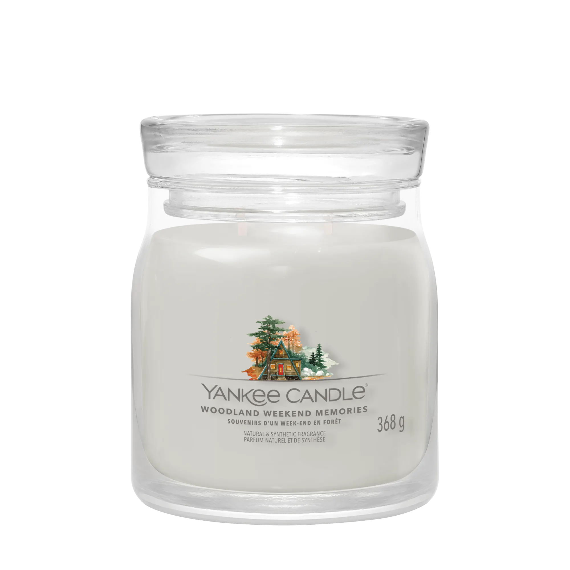 Woodland Weekend Memories Candle Yankee Candle, Grey, 9.3cm x 11.4cm | Sweet & Spicy