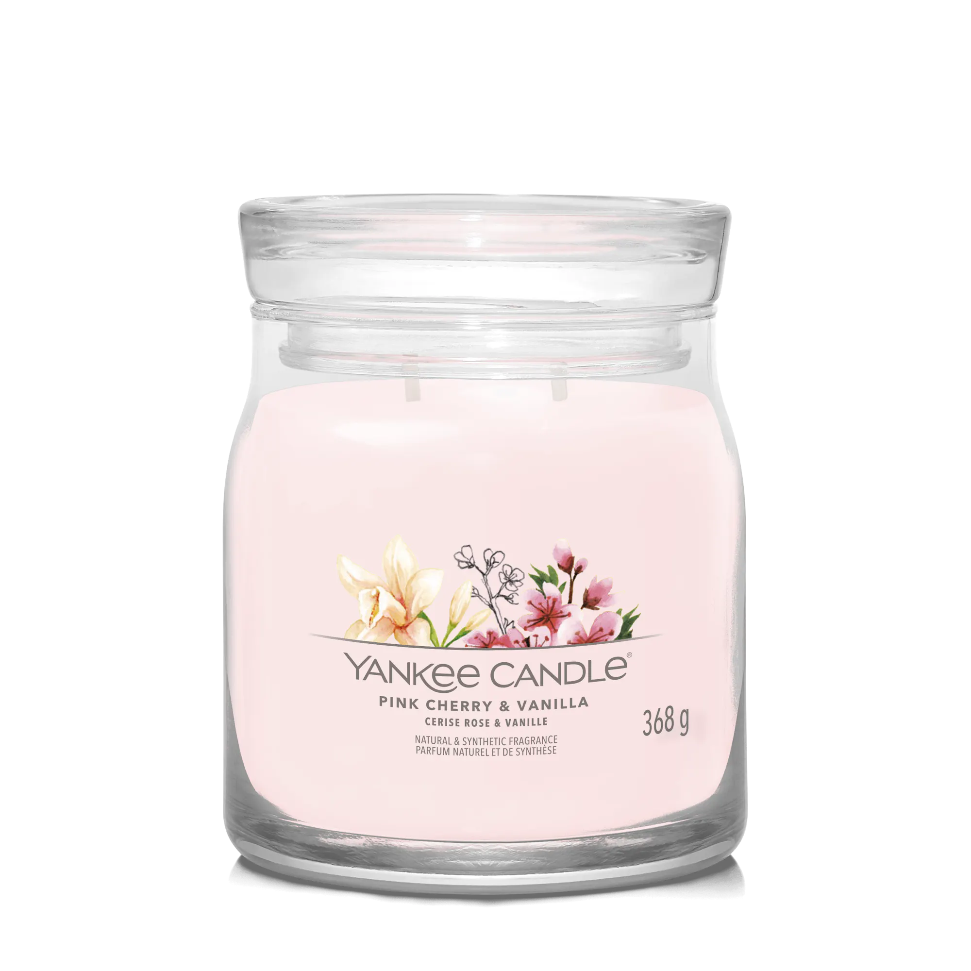 Pink Cherry & Vanilla Candle Yankee Candle, 9.3cm x 11.4cm | Fruity