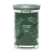 2 wick jar candle balsam and cedar