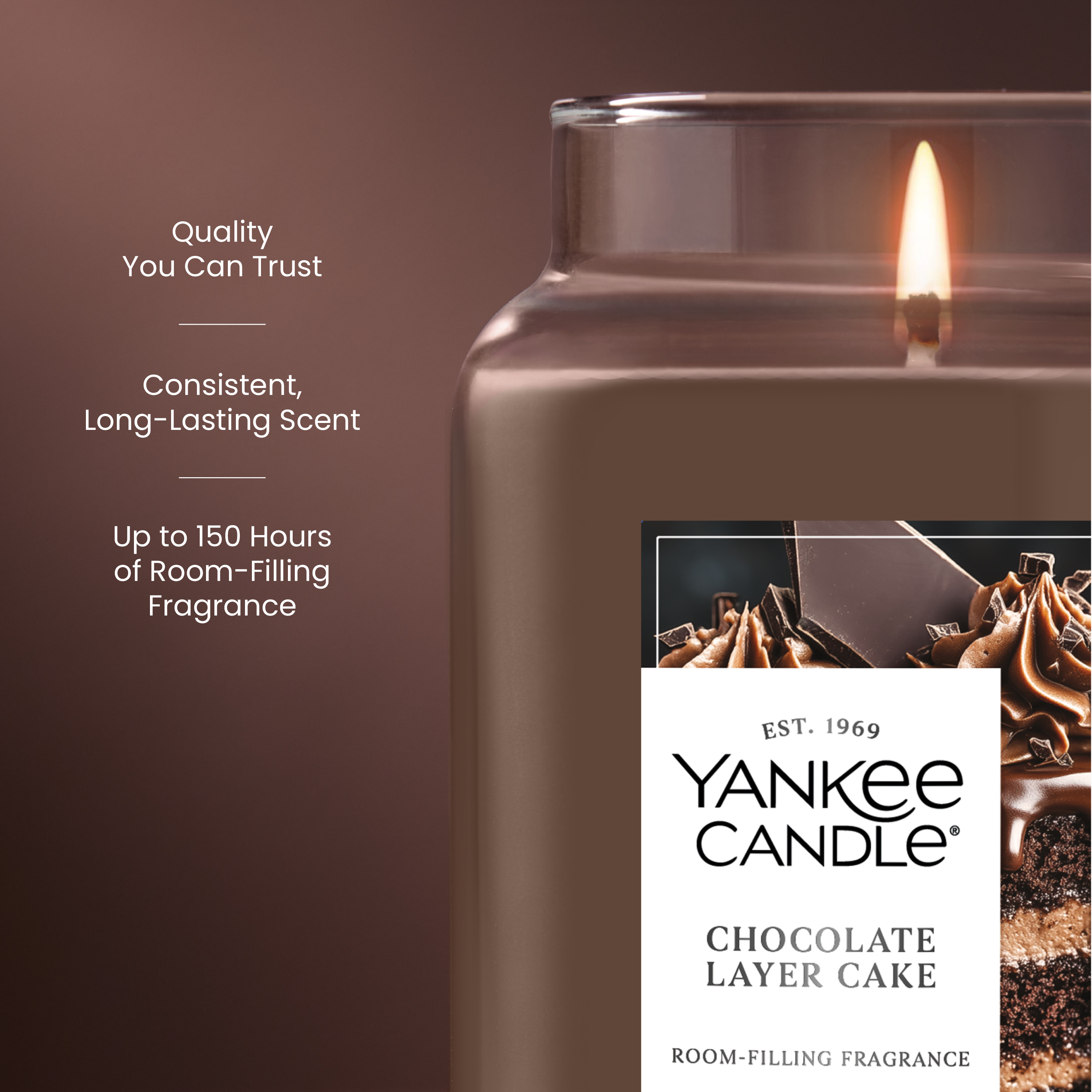 Yankee Candle Chocolate Layer Cake Classic Large Jar Candle - Thumbnail 5