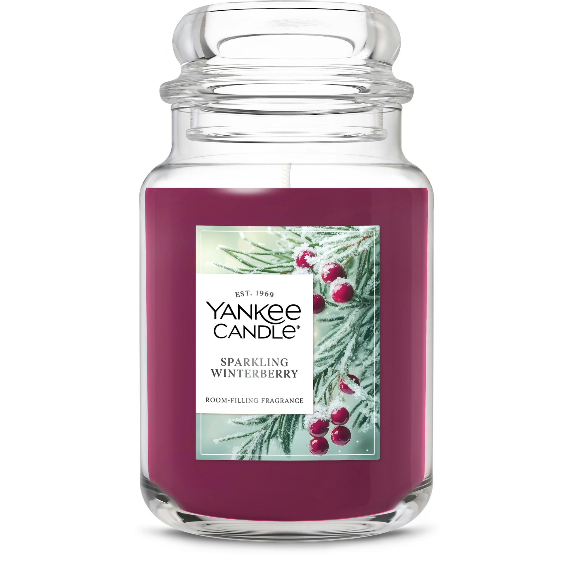 Yankee Candle Sparkling Winterberry Original Large Jar Candles, 22 oz In Pink