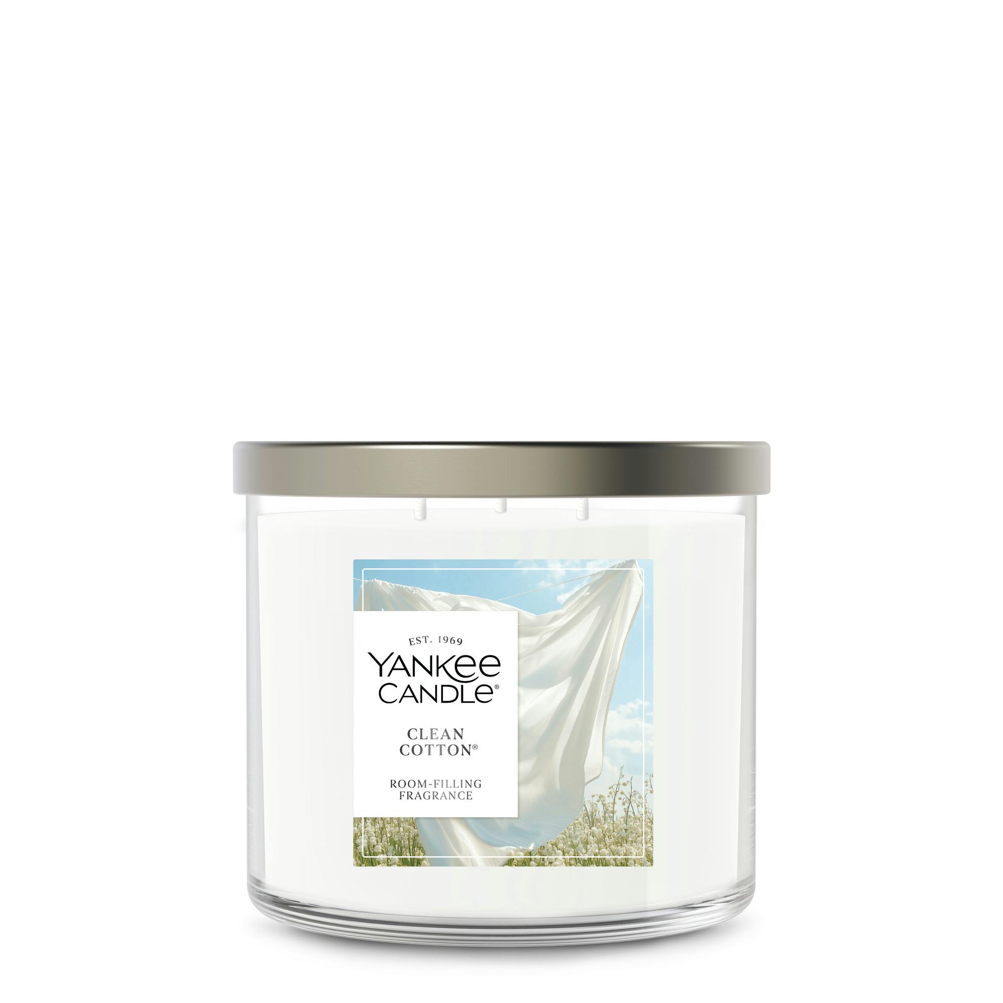 Yankee Candle Clean Cotton 3-wick Candles, 14.5 oz