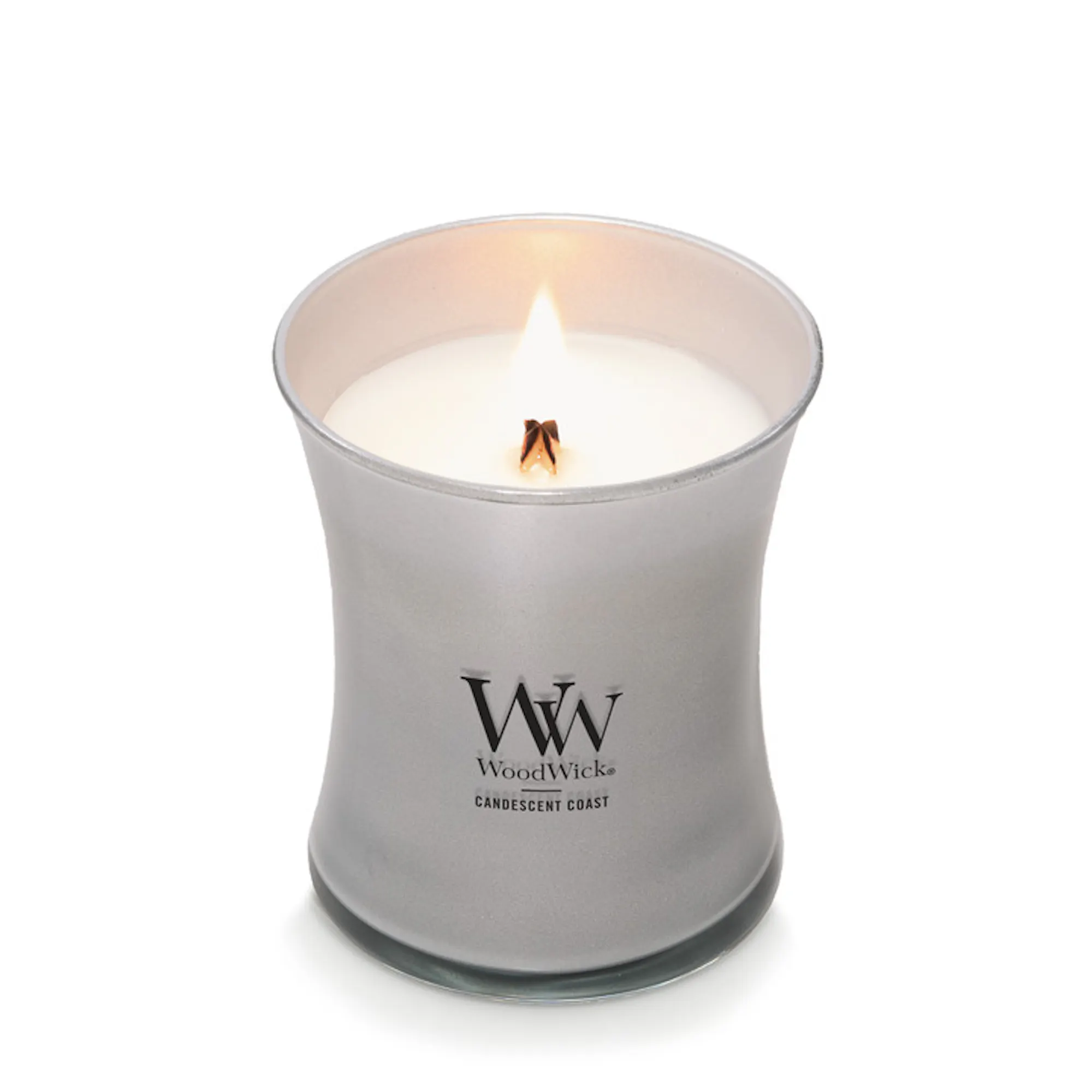 Candescent Coast WoodWick® Precious Metals Medium Hourglass Candle