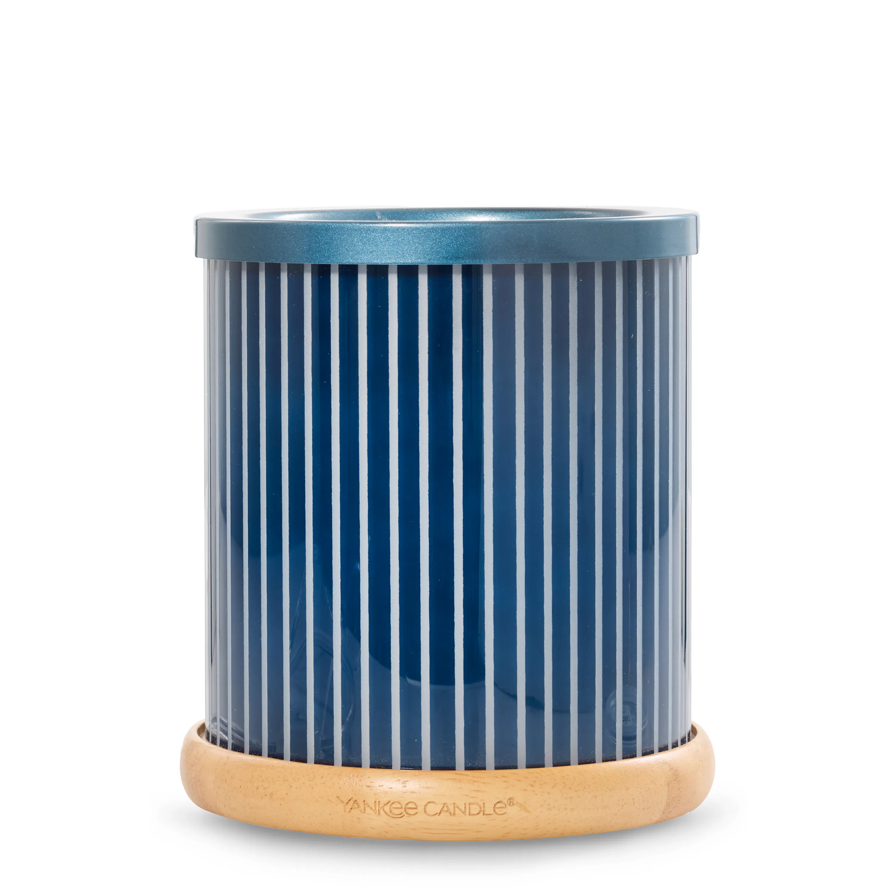 Striped Wood Hurricane Scenterpiece® MeltCup Warmer