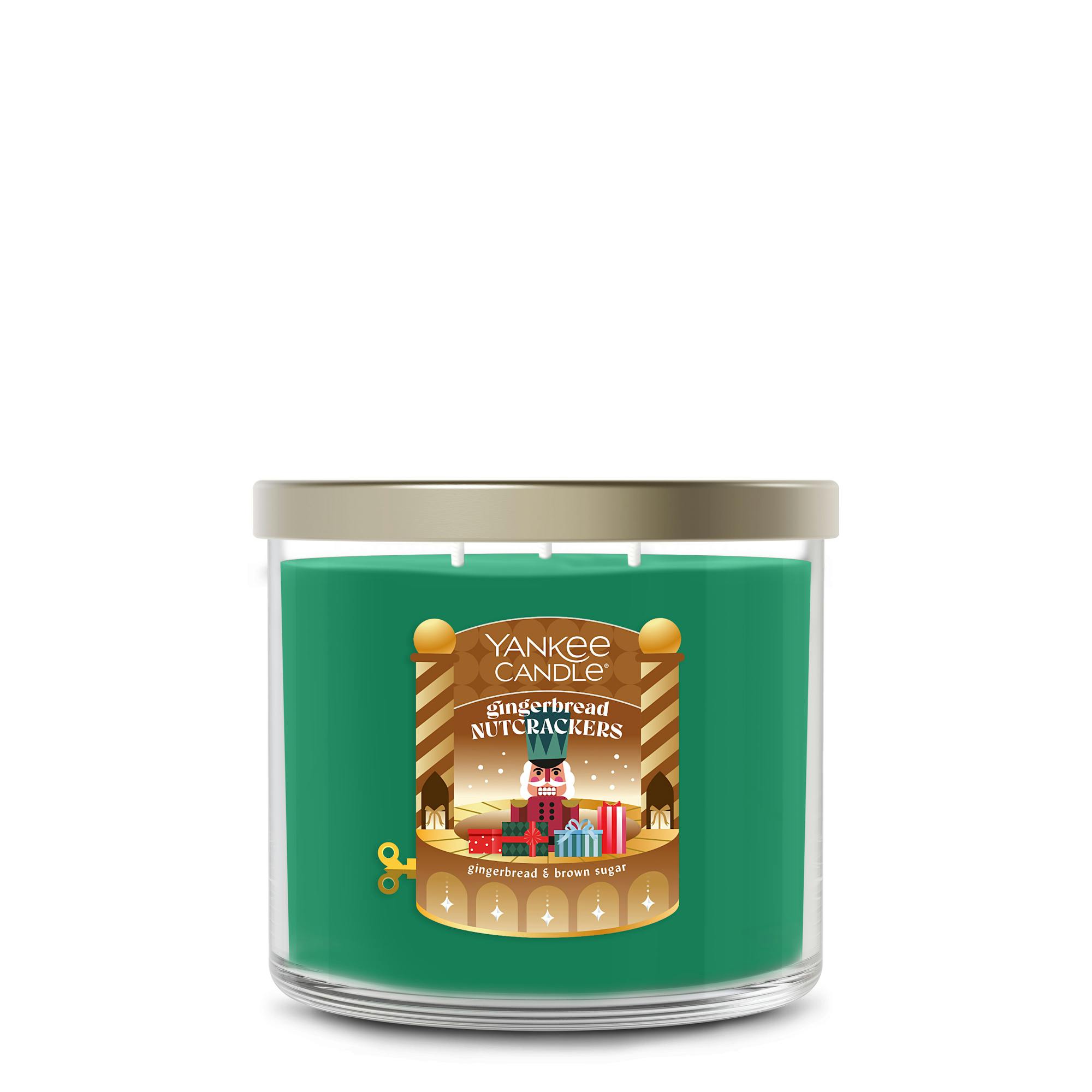 Yankee Candle Gingerbread Nutcrackers 3-wick Candles, 14.5 oz In Green