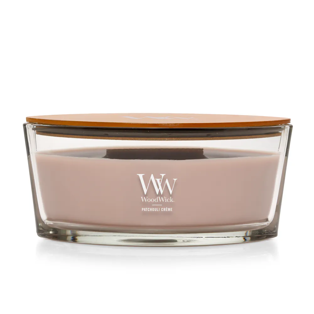Patchouli Crème WoodWick® Ellipse Candle - Ellipse Candles | Yankee Candle